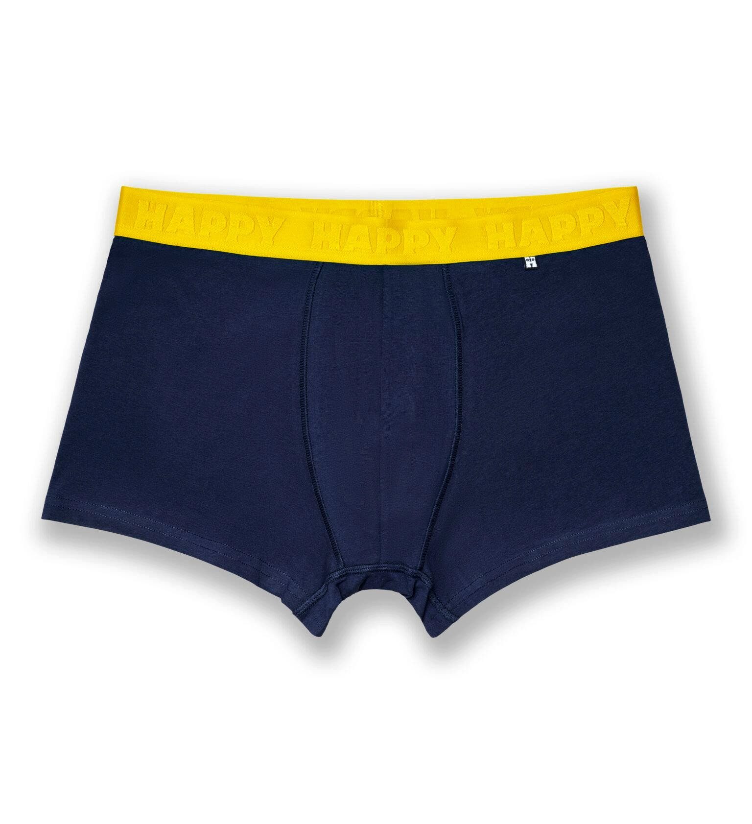 Happy Socks Boxershorts Unterwäsche Solid Mix (Baumwolle) mehrfarbig navyblau/schwarz/blau