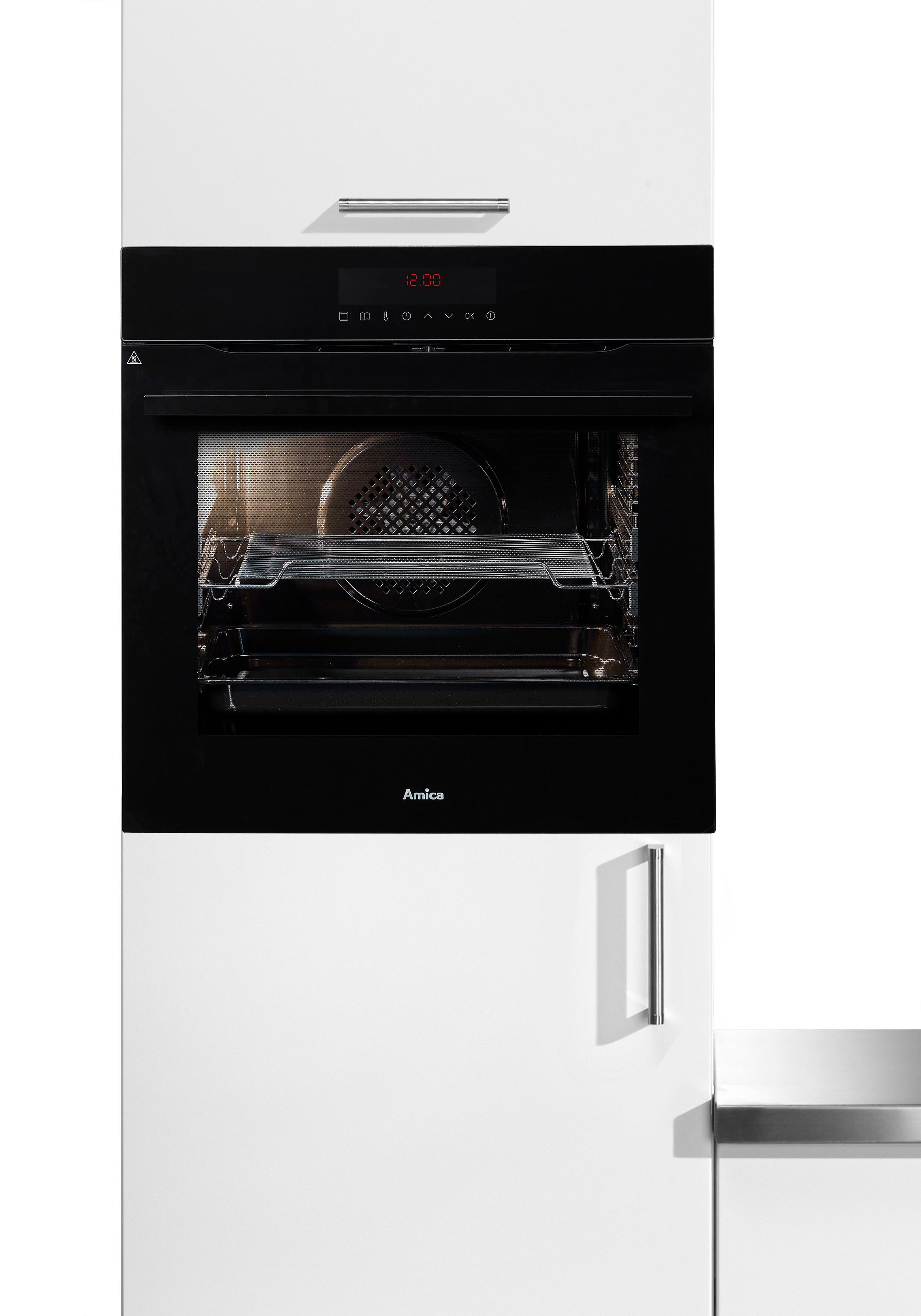 Amica Pyrolyse Backofen EBPX 946 610 S, mit 2-fach-Teleskopauszug, Pyrolyse-Selbstreinigung, Viel Platz und kaum Putzen dank selbstreinigendem Backofen