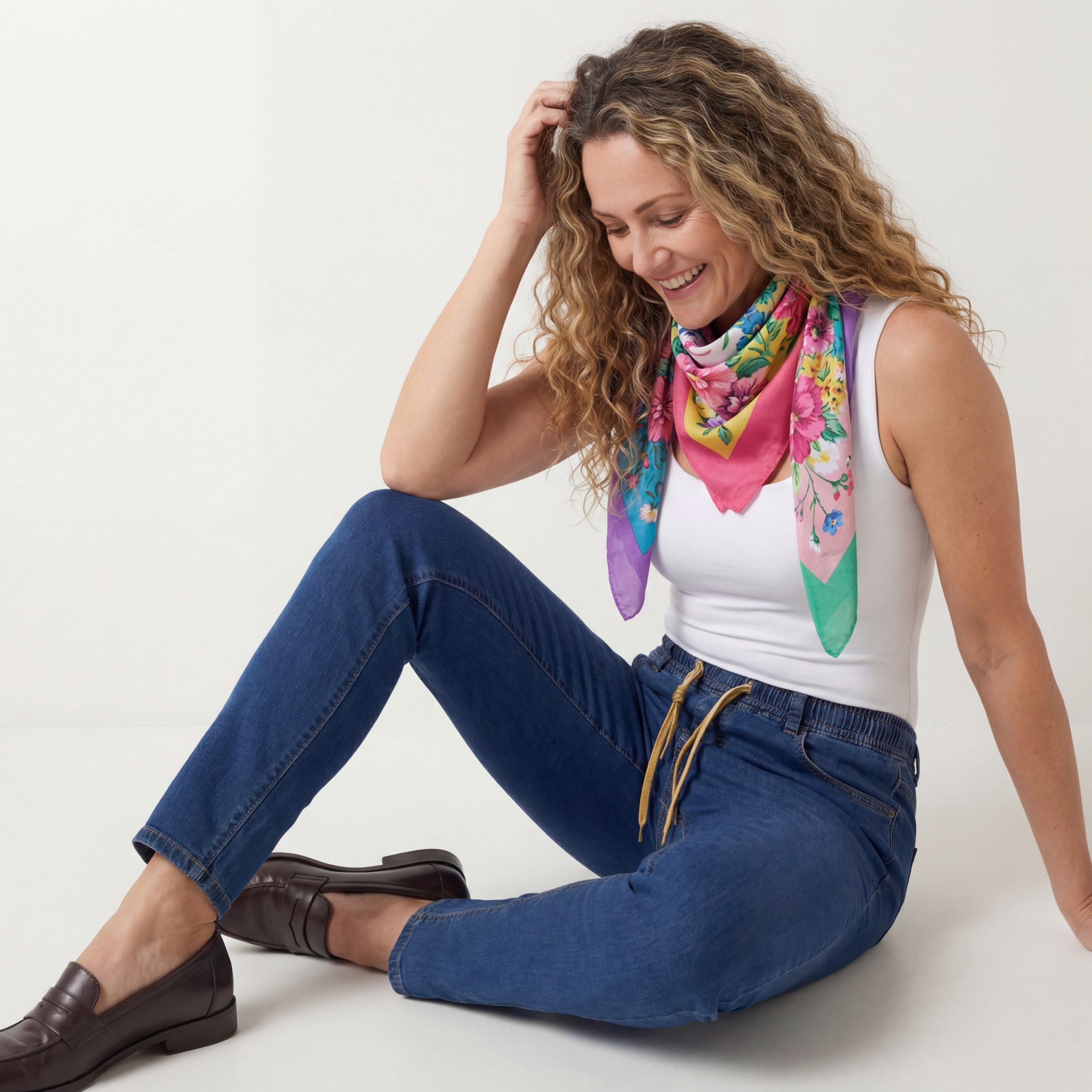 Cherry Berry Stretch-Jeans Damen Jeanshose Slim Fit Bequeme Jeans Gummizug erhältlich in 36 bis 46, Kurzgröße (maximale Körpergröße bis 1,68m) – Bild 3 von 5