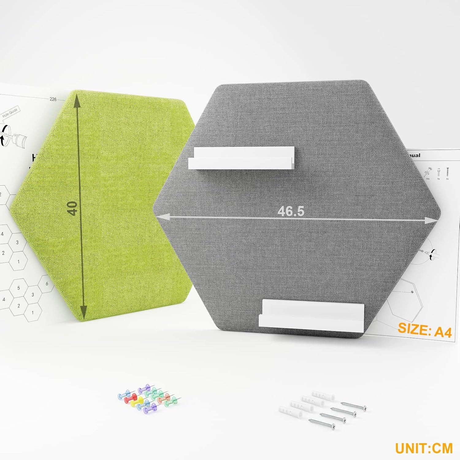 LA CUTE Pinnwand Sechseckige Pinnwand-Set – DIY Memoboard für Zuhause & Bür günstig online kaufen