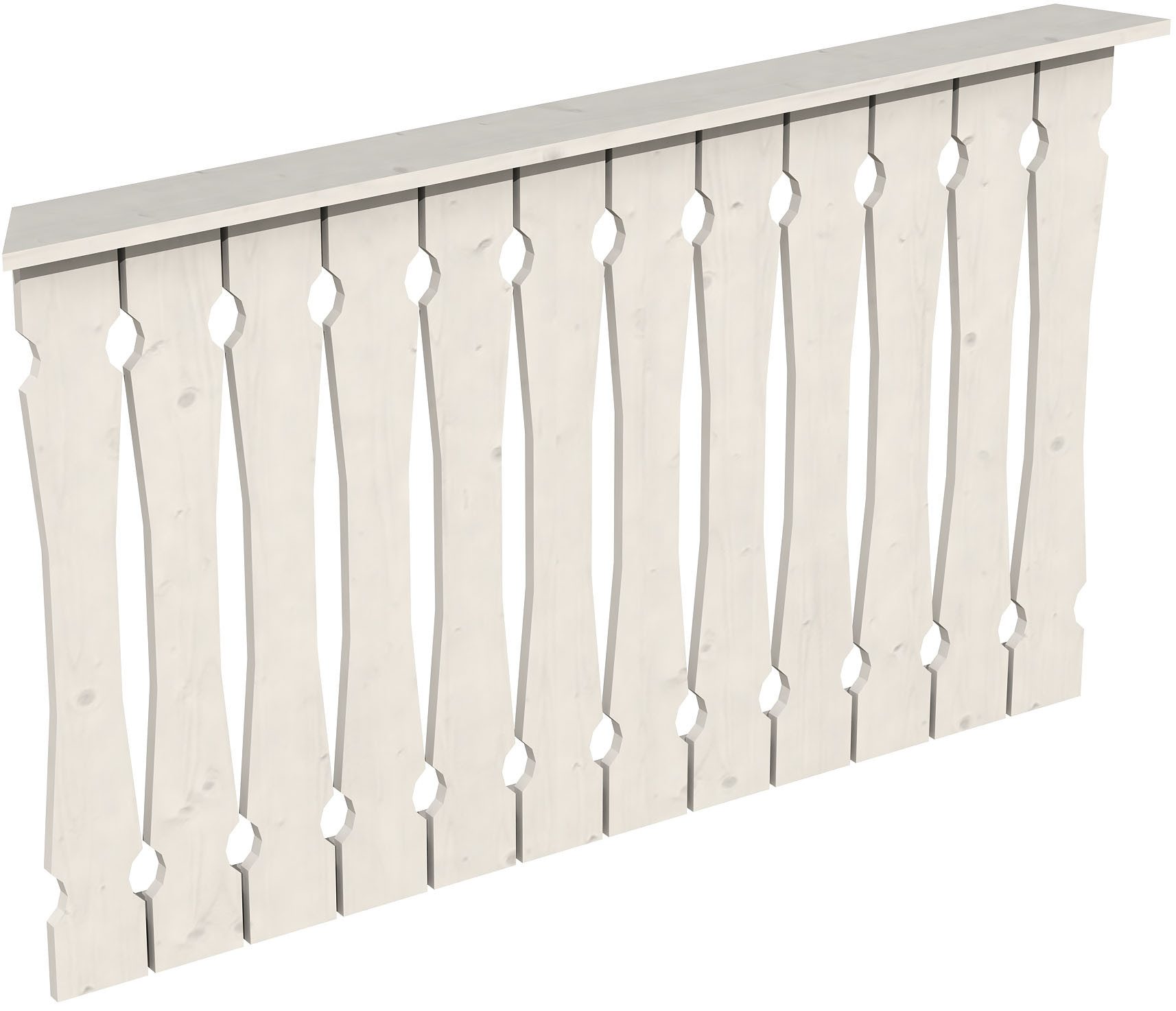 Skanholz Brüstungsgeländer Balkonschalung, 150 cm Länge, 96 cm Höhe