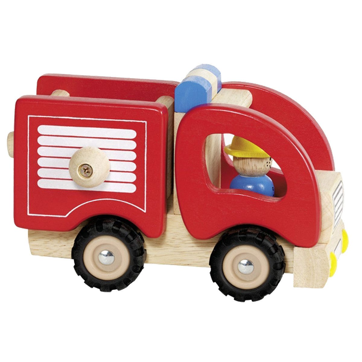 goki Spielzeug-Feuerwehr Feuerwehr, (packung, 1-tlg., set), Robust und gummibereift
