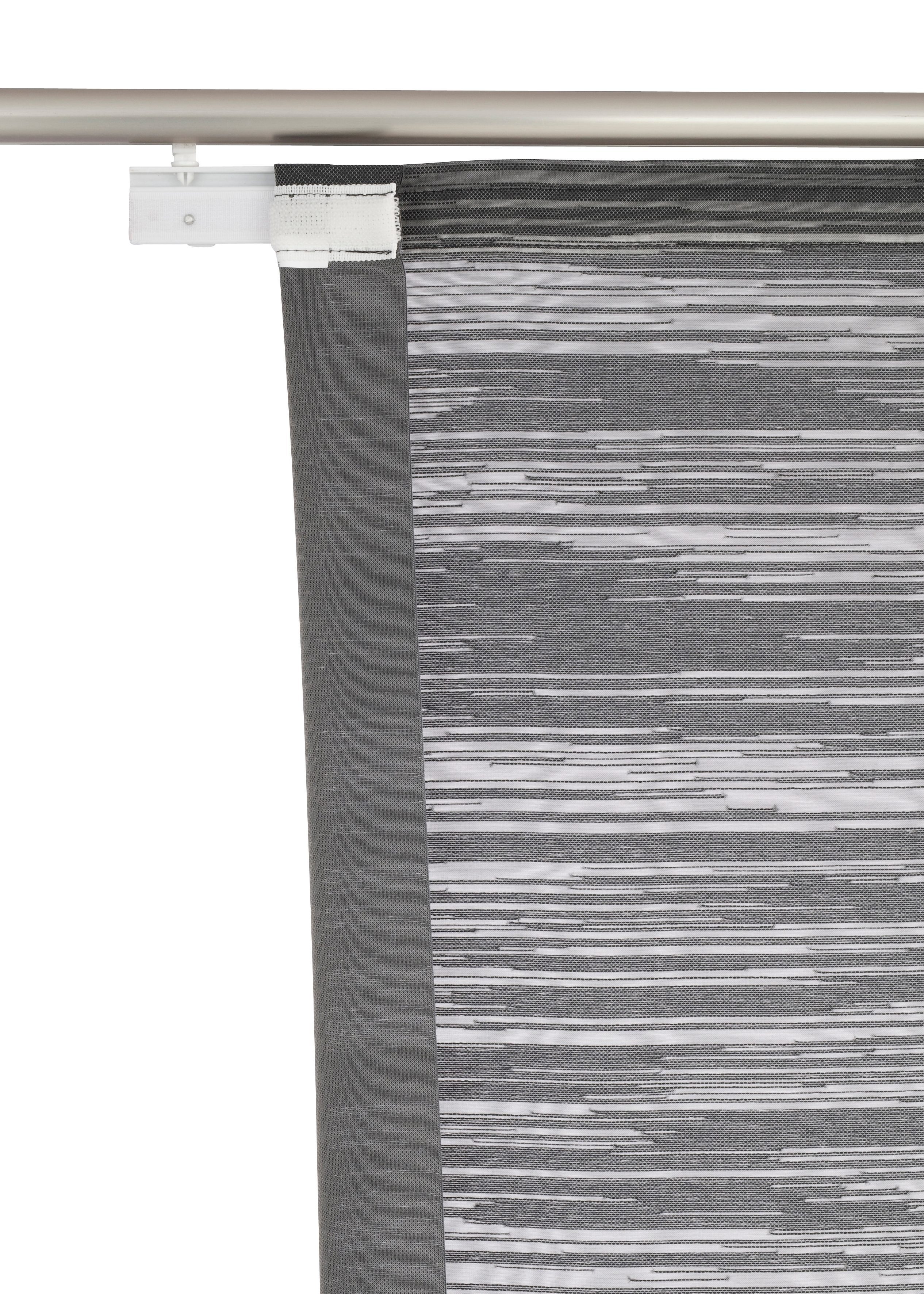 Neutex for you! Schiebegardine Padova (1 St), Klettband, halbtransparent, Scherli, inkl. Befestigungszubehör, Breite: 57 cm – Bild 5 von 5