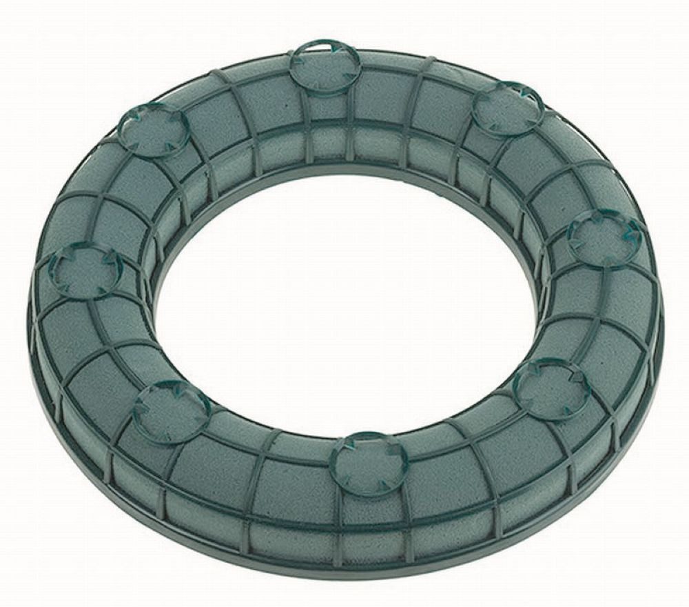 Bastelmoos Steckmoos-Kranz, 25 cm. m. Gitter, Wasserspeicher, Kerzenhaltern