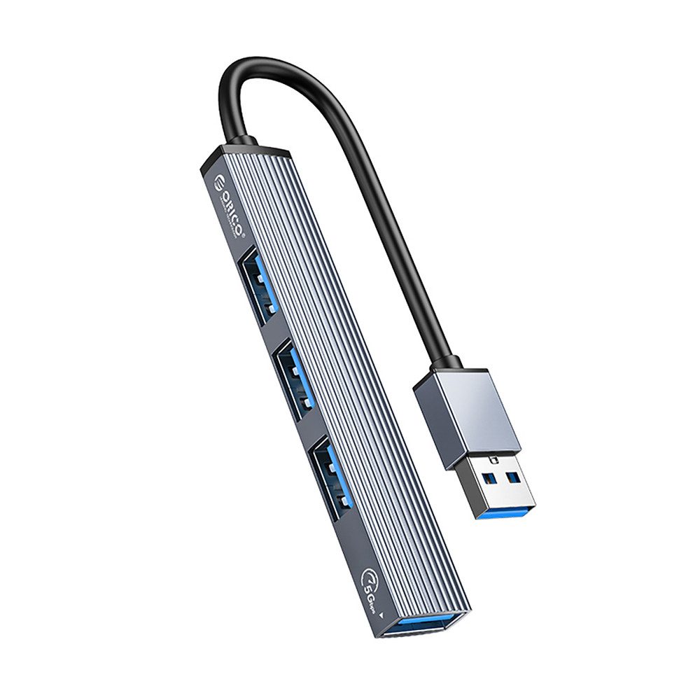 ORICO USB-Hub Verteiler HUB (4-in-1, USB-A, 4 Ports, USB 3.0, Aluminium)