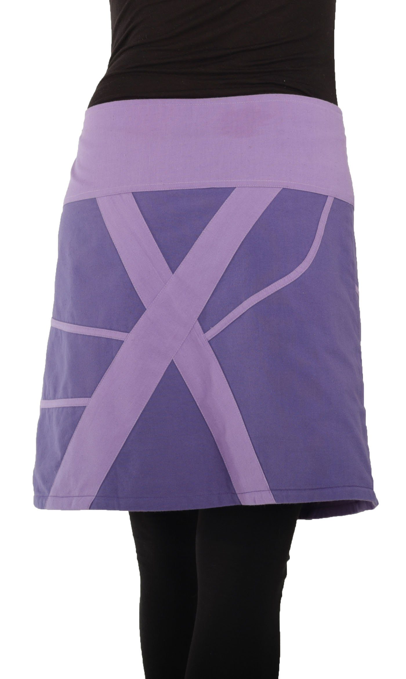 PUREWONDER Wickelrock Damen Rock mit Mandala-Blume günstig online kaufen