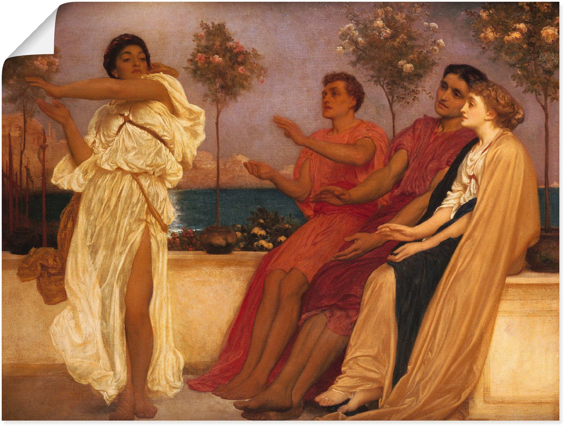 Artland Wandbild Tanzendes griechisches Mädchen., Gruppen & Familien (1 St), als Leinwandbild, Poster in verschied. Größen