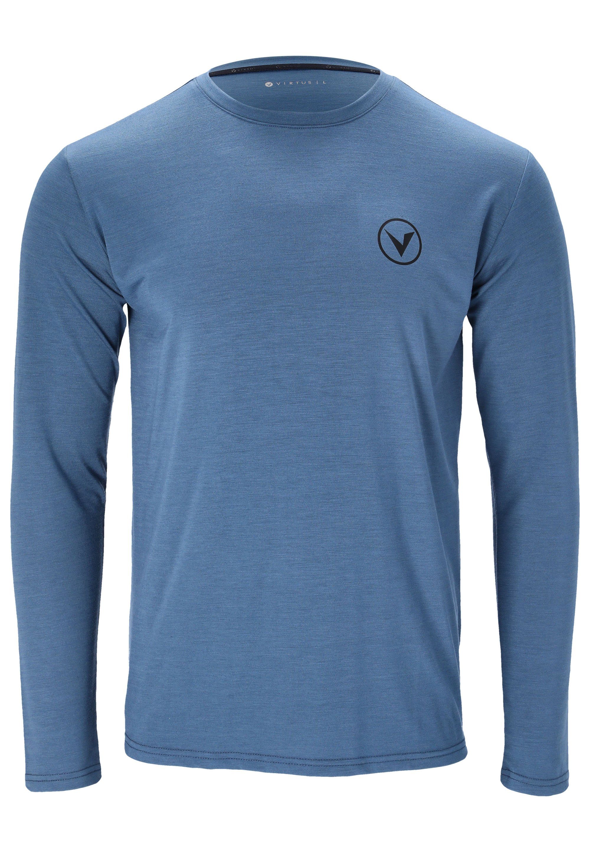 Langarmshirt (1-tlg) M Dry-Technologie L/S JOKERS mit hellblau-meliert Quick innovativer Virtus