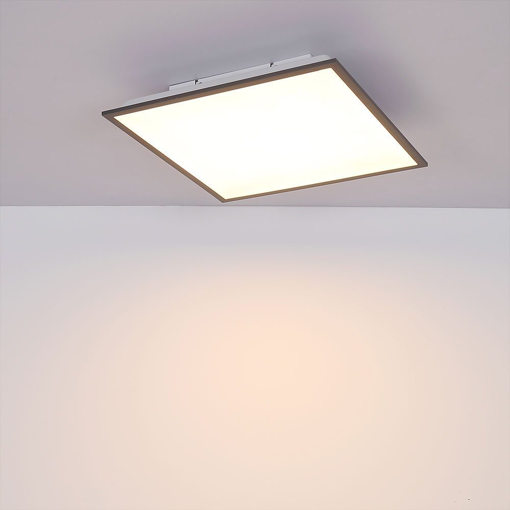 L Deckenleuchte, Panel warmweiß LED Aufbau verbaut, LED-Leuchtmittel etc-shop Wohnzimmerleuchte Deckenlampe LED Warmweiß, 45 fest Alu cm