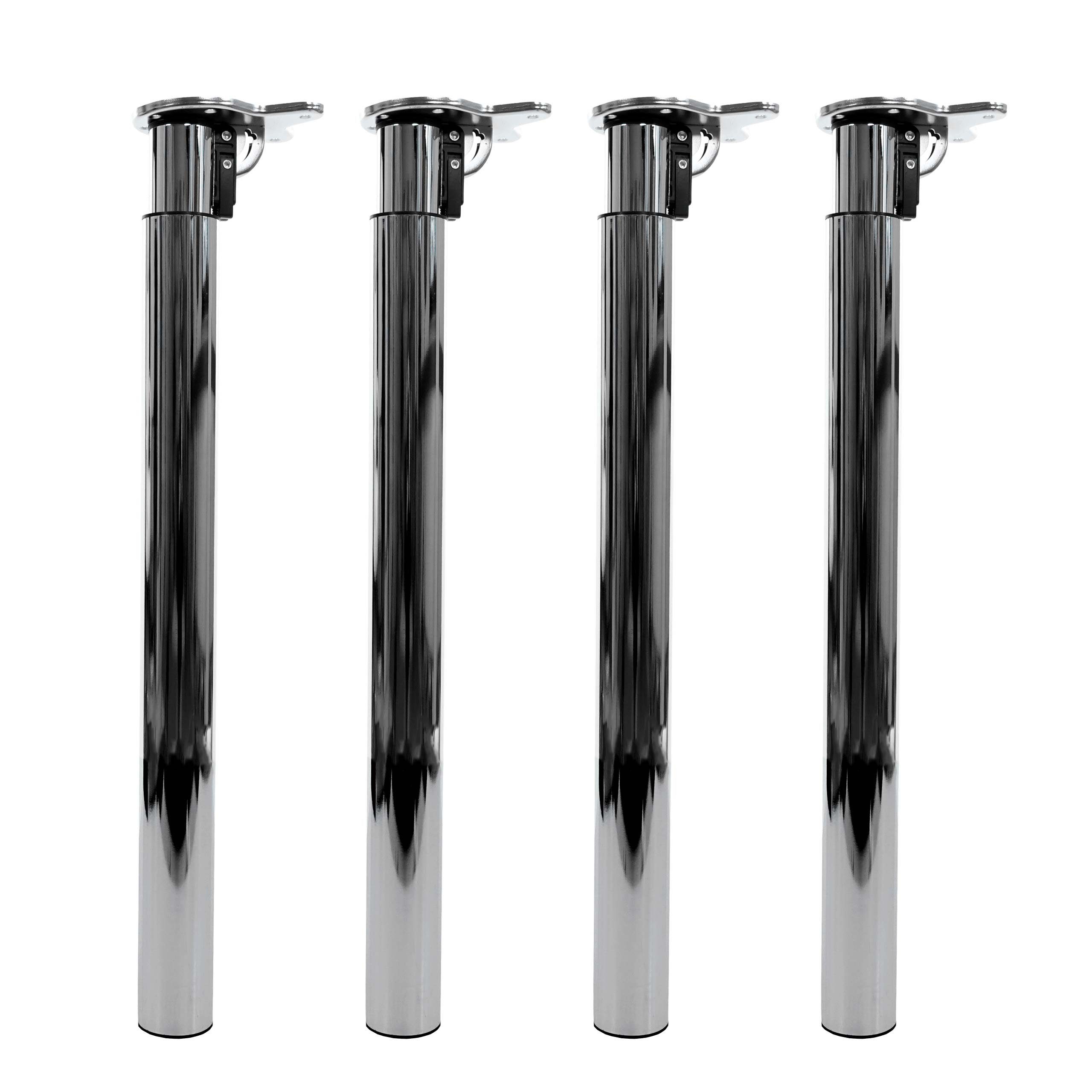 MCW Tischgestell MCW-H35-T (Set, 4-St., 4er), Mit Fußbodenschoner, klappbar, Drehmechanismus