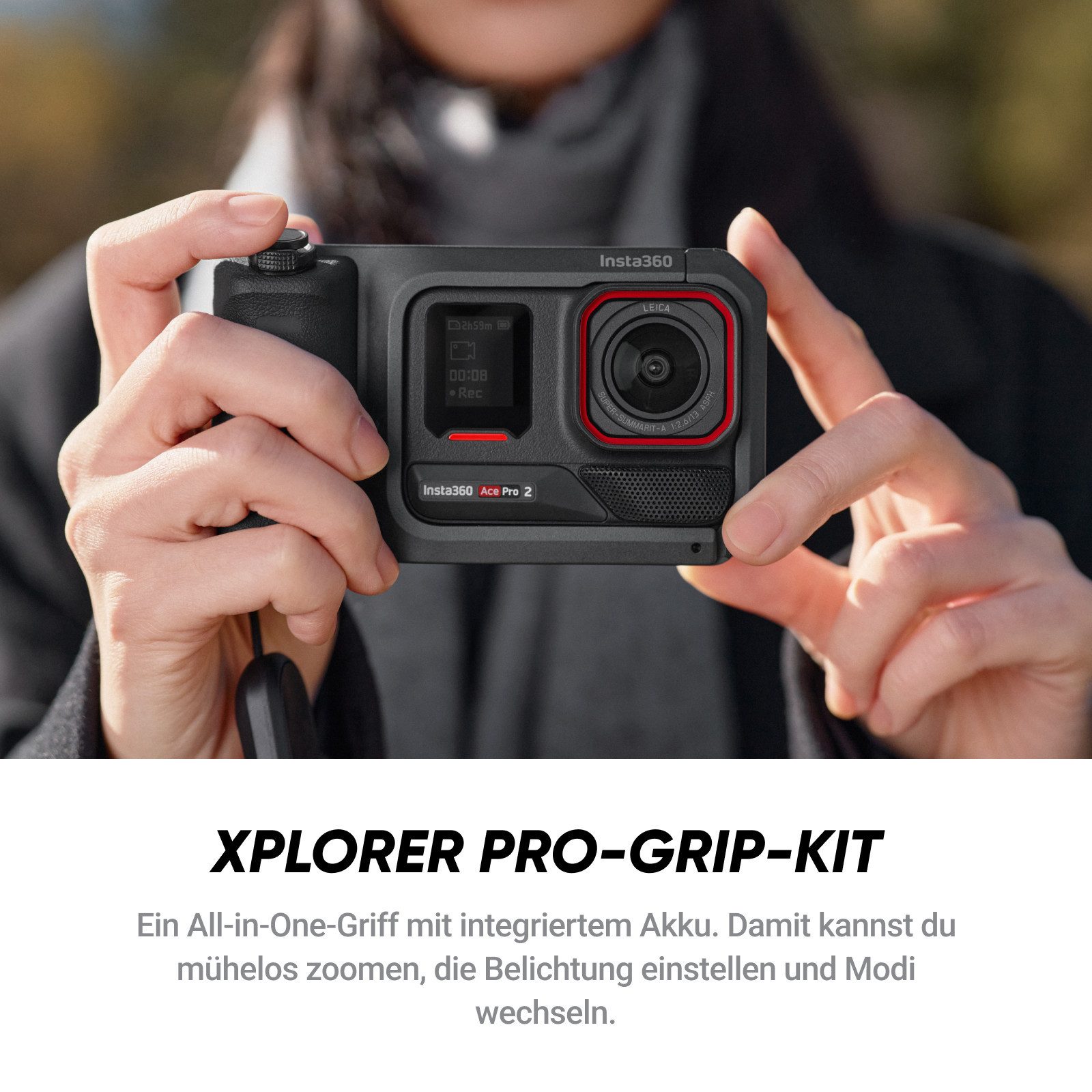 Insta360 Insta360 Ace Pro 2 - 8K wasserdichte Actionkamera Action Cam (8K, WLAN (Wi-Fi), Bluetooth) schwarz