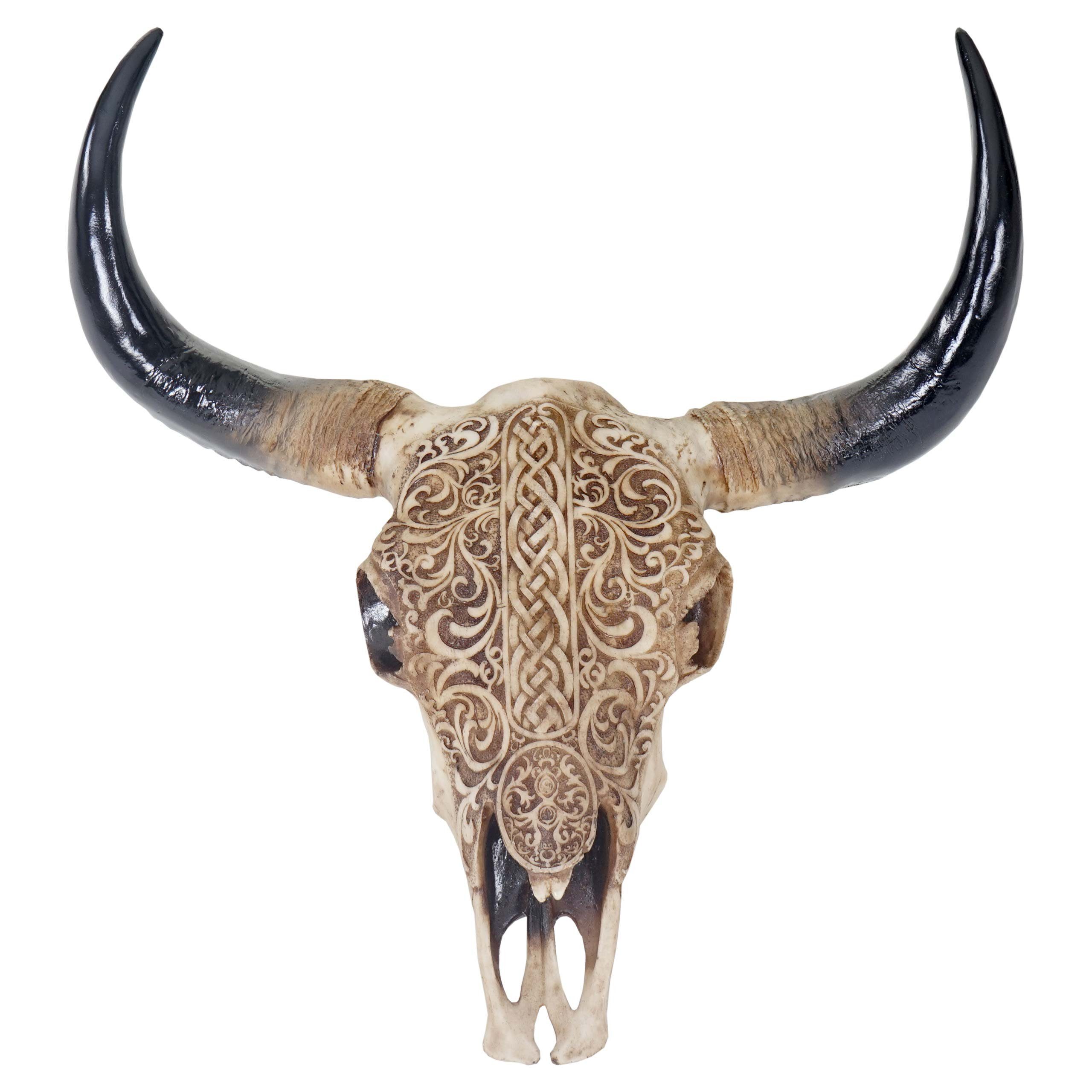 Wanddekoobjekt Stier Skull Tribal-45