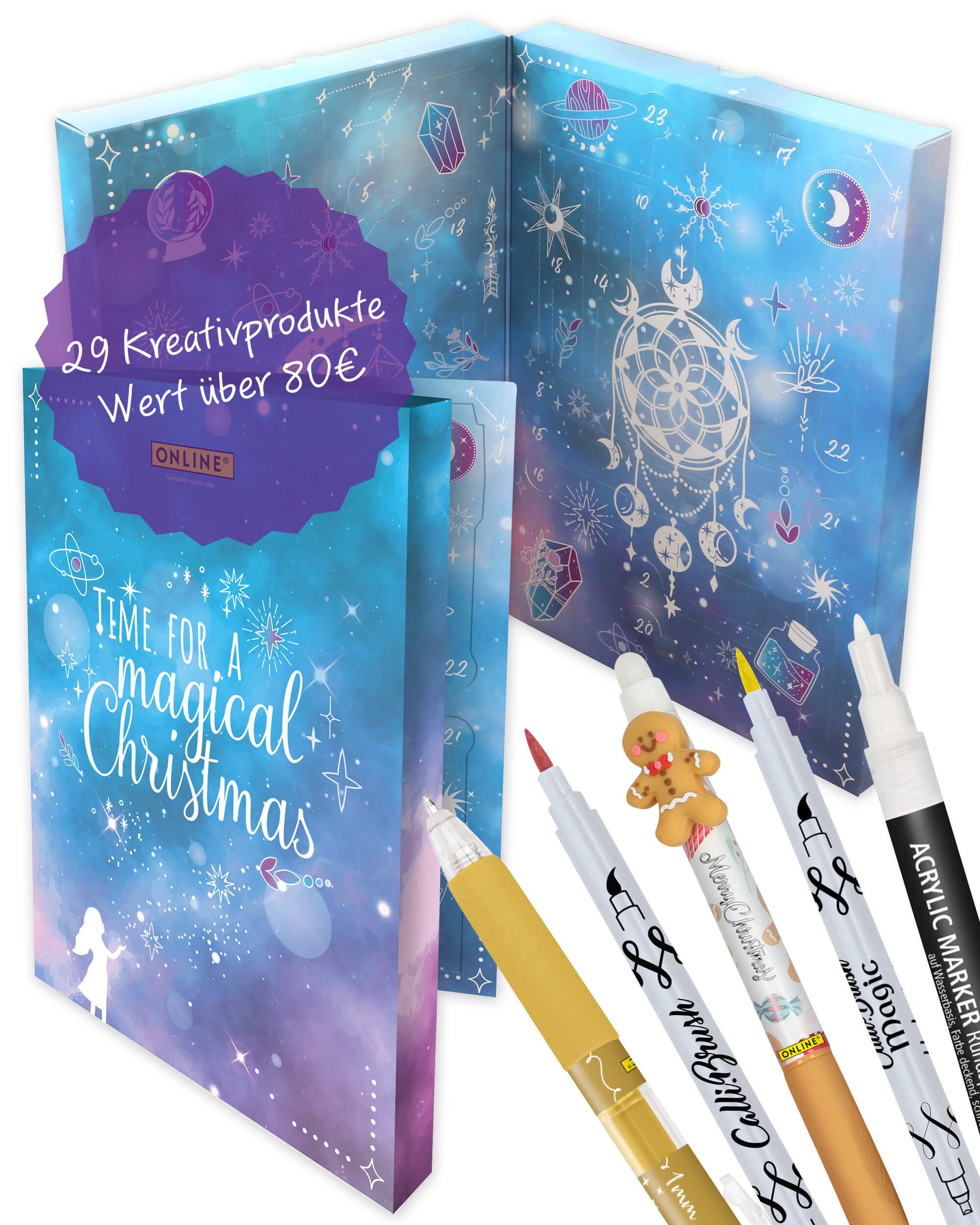 Online Pen Adventskalender Adventskalender 2026, Magic 2026, Kreativ Kalender, ab 10 Jahren, für Kinder & Erwachsene