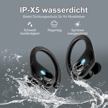 HYIEAR Bluetooth 5.3-Kopfhörer, kabelloser IPX5-Ohrbügeltyp In-Ear-Kopfhörer (Siri, Bluetooth, Regen-und schmutzabweisend, Smart Touch, geringer Stromverbrauch)
