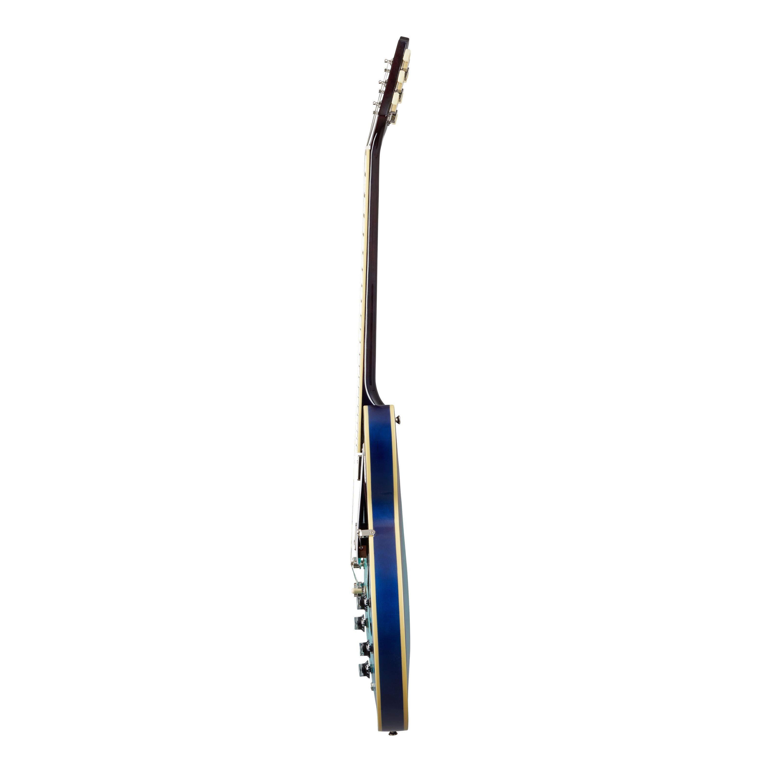 Epiphone Halbakustik-Gitarre, Halb-Akustik Gitarren, Semi Hollow-Modelle, Inspired by Gibson ES-335 Figured Blueberry Burst - Halbakustik