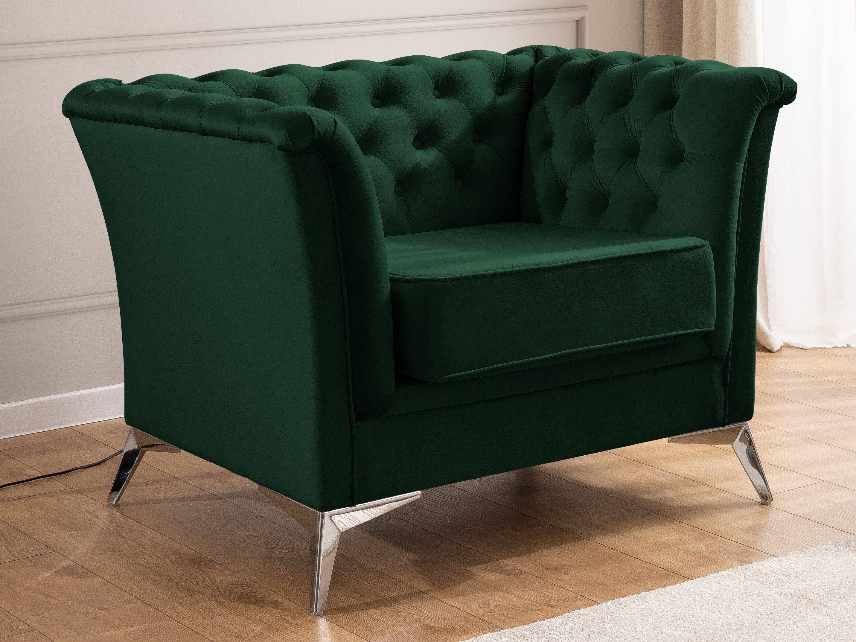 S-Style Möbel Chesterfield-Sessel Whitby aus Samt günstig online kaufen