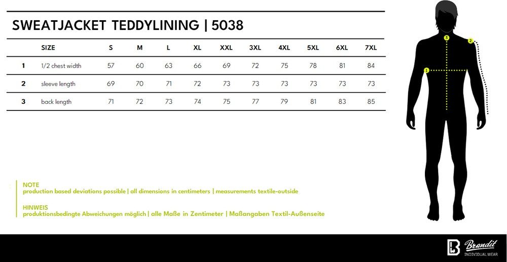 Brandit Kurzjacke Sweatjacket Teddylining günstig online kaufen