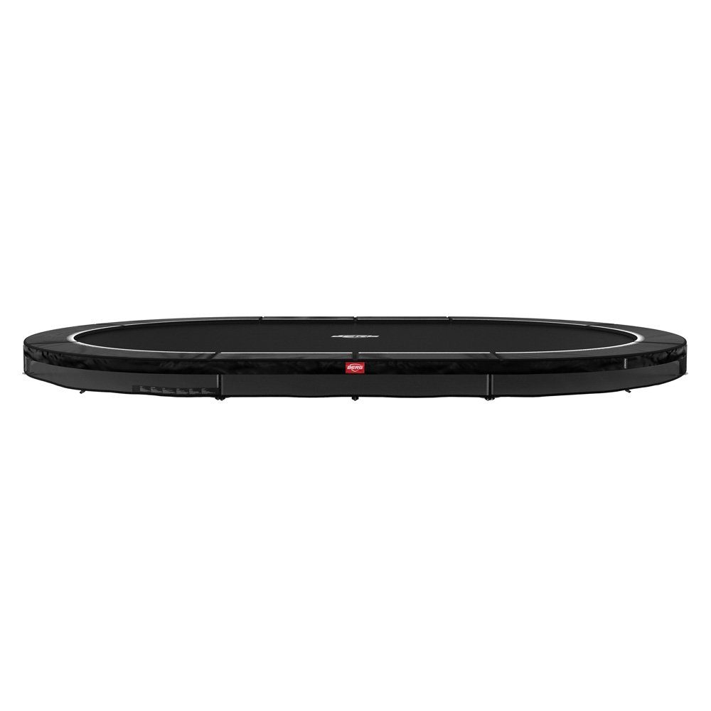 Bodentrampolin InGround oval 520 x 345 cm schwarz ohne Netz Grand Favorit Sports