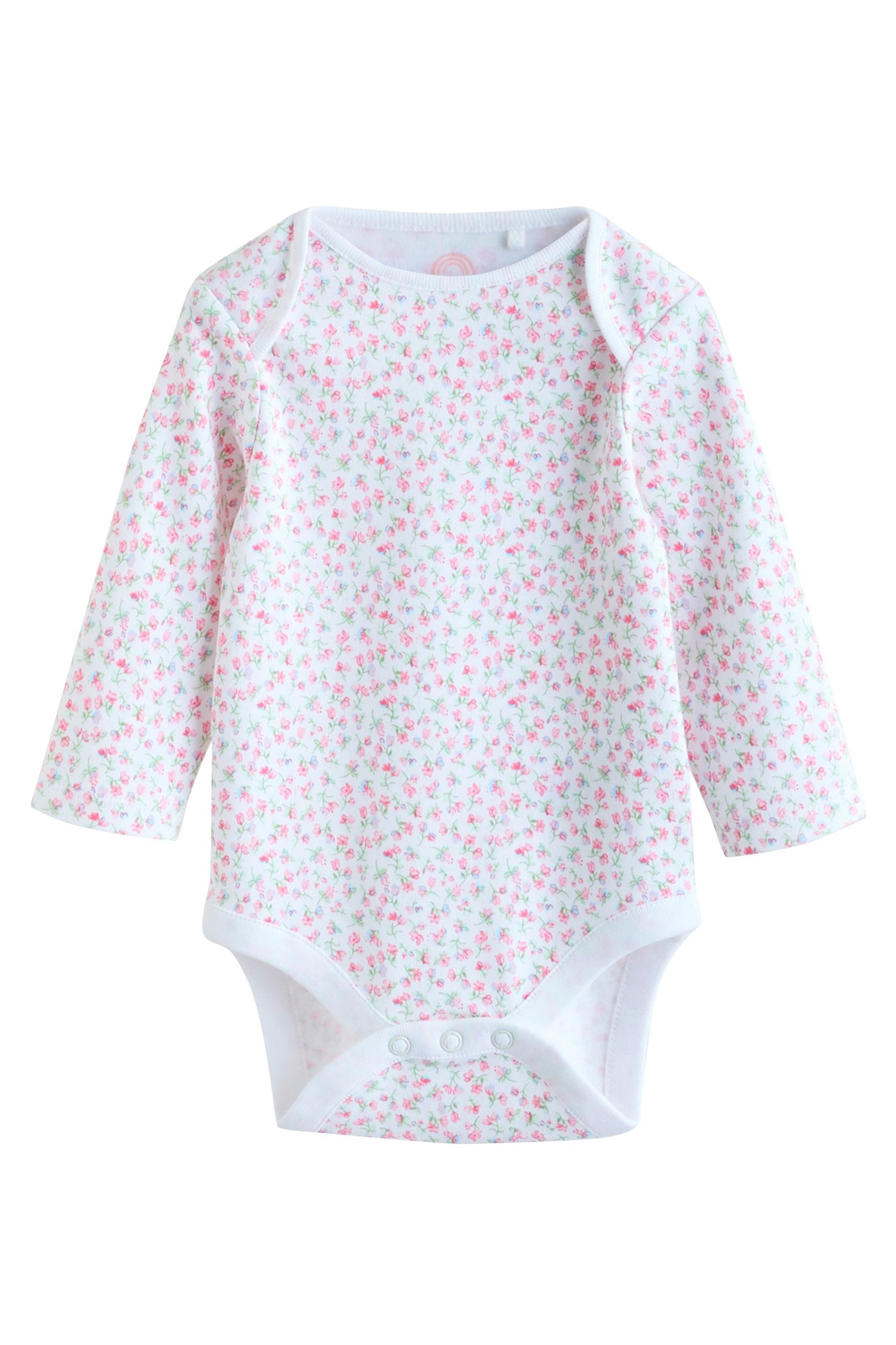 Next Langarmbody Langärmelige Baby-Bodysuits, 5er-Pack (5-tlg)