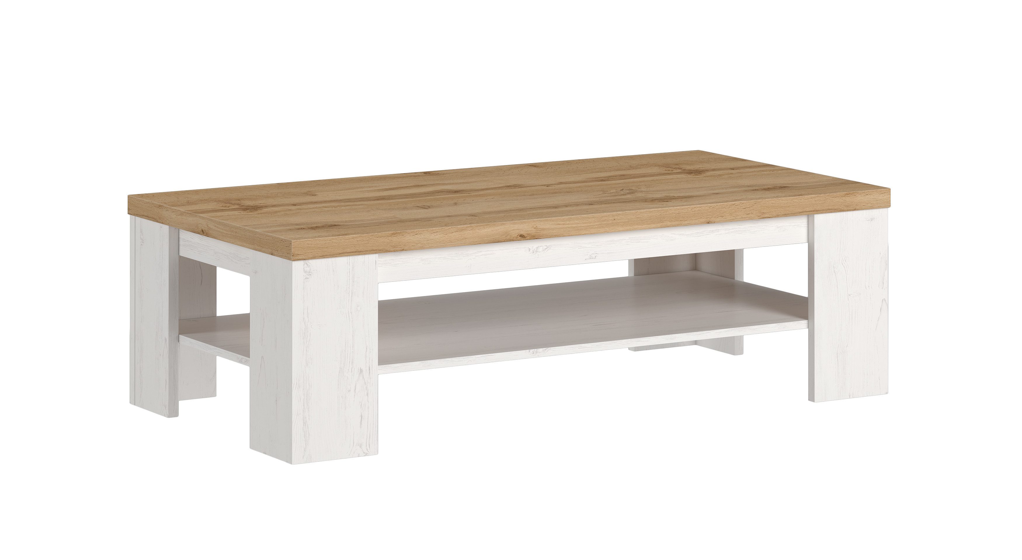 Lookway Couchtisch VINCI Kaffeetisch Andersen Kiefer / Wotan Eiche