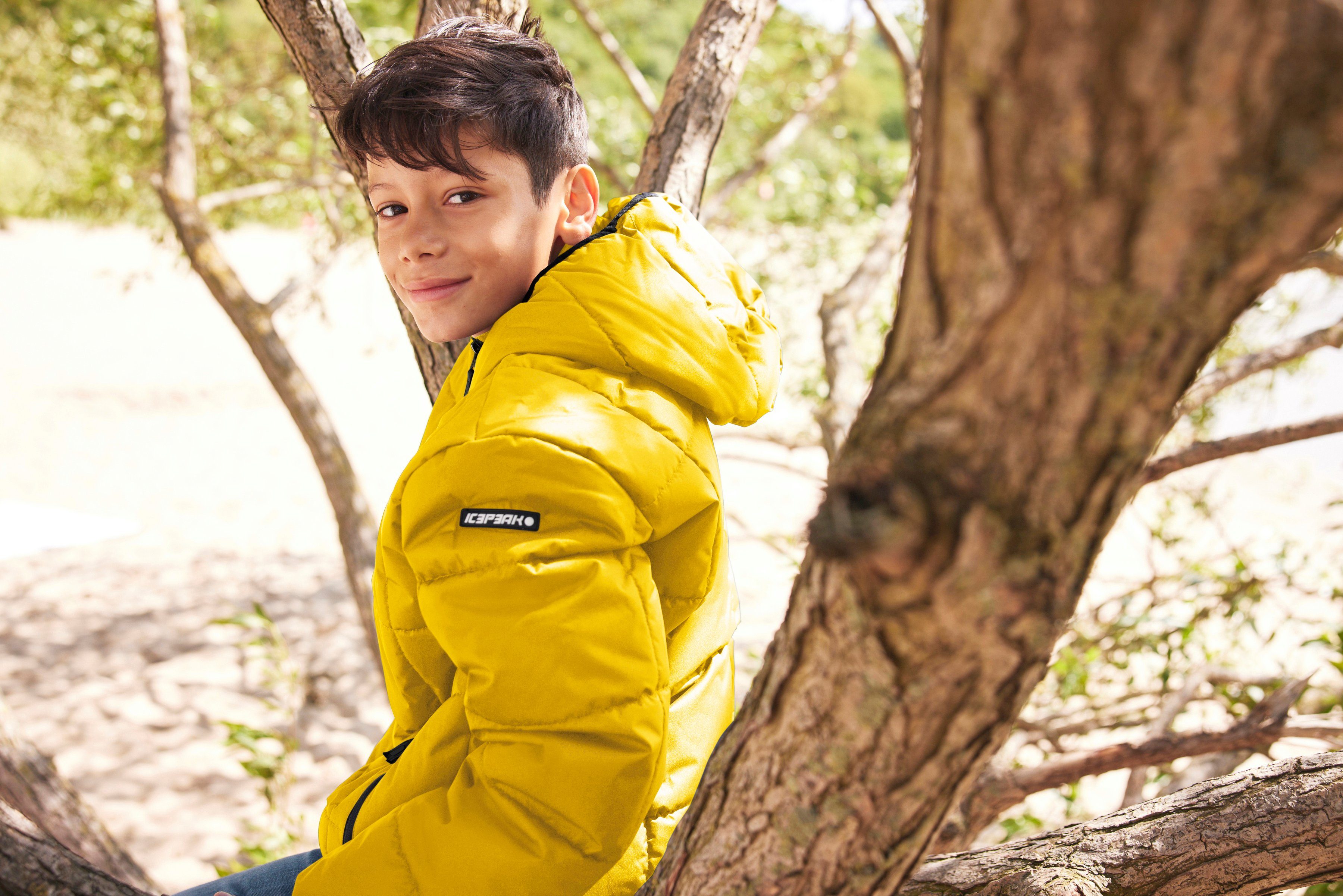 Wärmend Icepeak Steppjacke Wasserabweisend Winddicht für & PASCO Kinder gelb - &