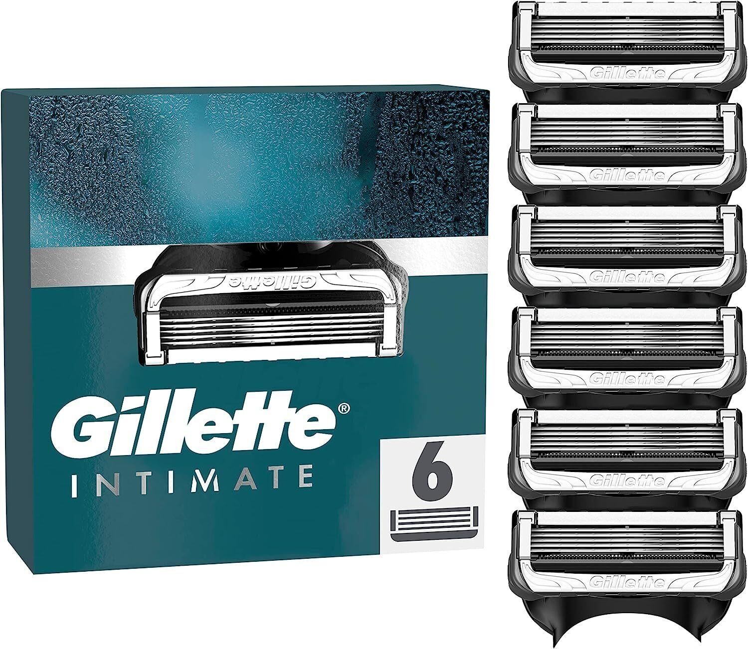 Gillette Rasierklingen Intimate, 6-tlg., Spar-Set - 4, 6, 8, 12, 20 x Klingen, sanft zur empfindlichen Intimhaut, Made in Germany