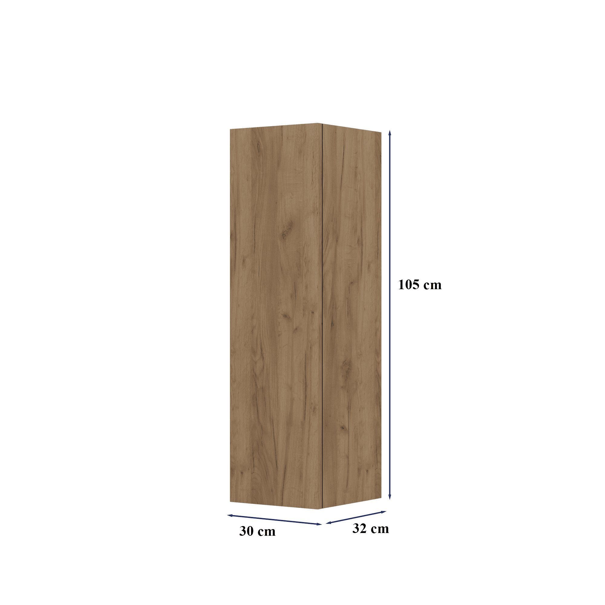 Platan Room Hängeschrank Wandschrank 105/ 160cm hoch mit Fronten in Hochgla günstig online kaufen