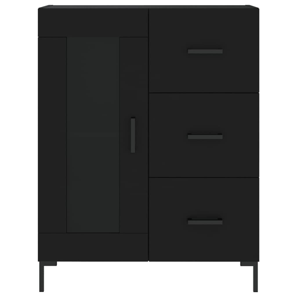 (1 cm 69,5x34x90 vidaXL St) Holzwerkstoff Schwarz Sideboard Sideboard