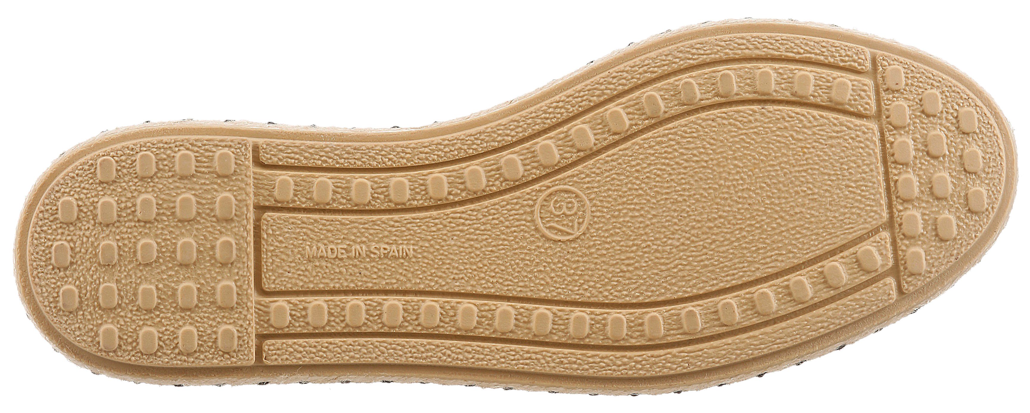 VERBENAS CRUZ LEO Espadrille Sommerschuh, Urlaubsschuh, Leo-Look, mit Zehenöffnung