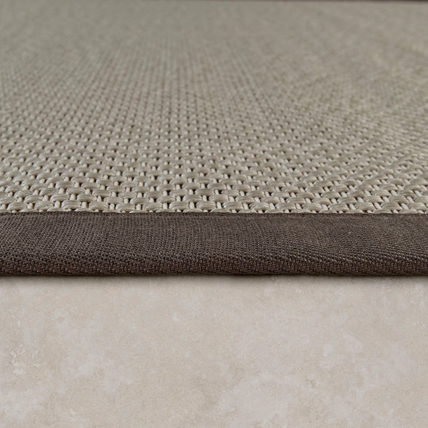 Teppich Sisala 270, Höhe: In- Home, Sisal Flachgewebe, Optik, geeignet Bordüre, beige 4 mm, Paco und rechteckig, Outdoor gewebt