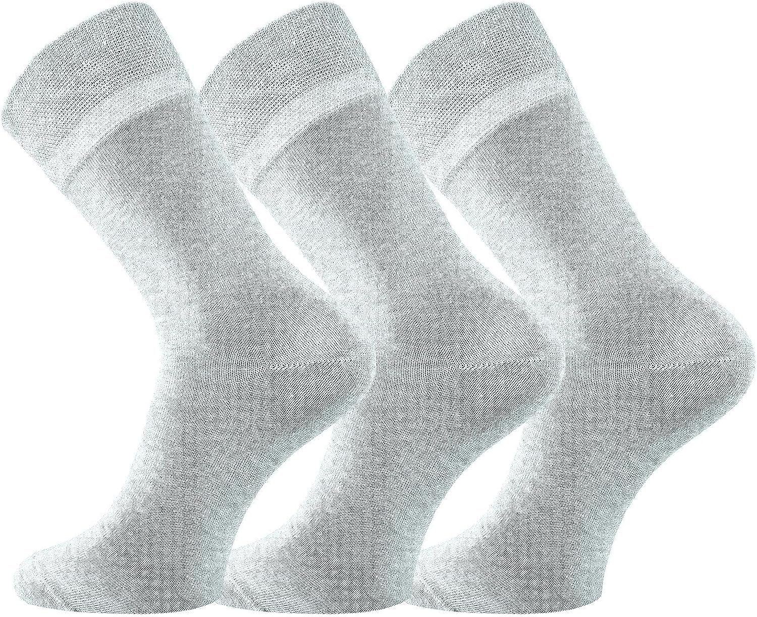 mit Piqué-Bund Basicsocken Baumwoll-Socken breitem FussFreunde Komfort 6 Paar Weiß