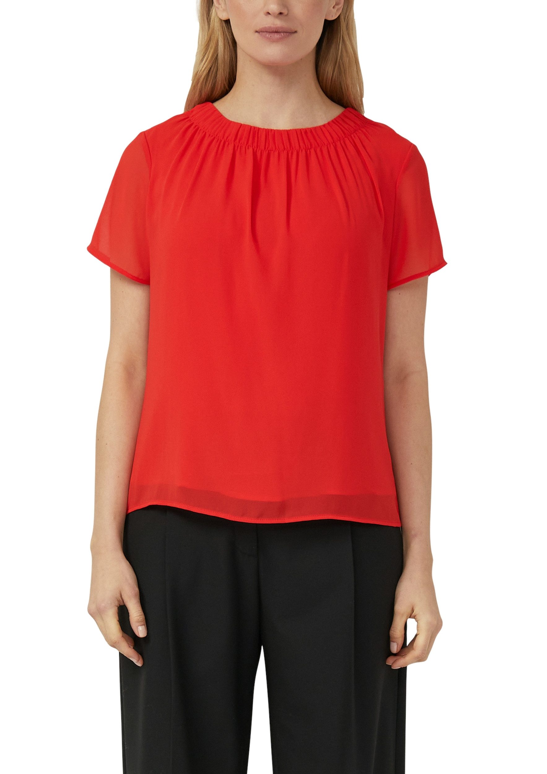 s.Oliver BLACK LABEL Kurzarmbluse Bluse günstig online kaufen