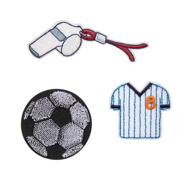 LÄSSIG Schulranzen Lässig Textil-Sticker (3 Stk) - Schul Set Unique, Stick on Football