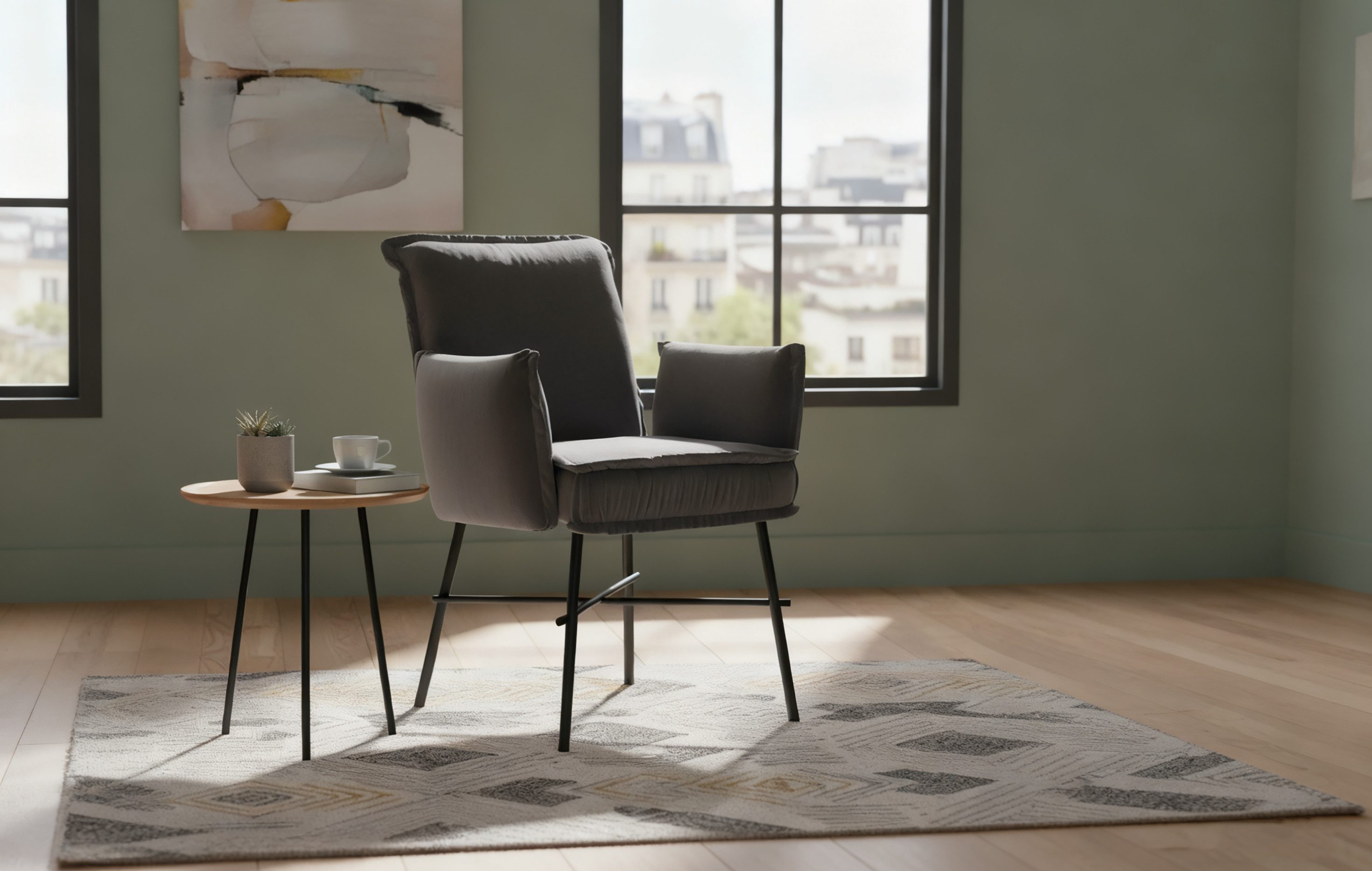 B&D home Polsterstuhl JÜRGEN (1 St), gepolstert, Federkernbox, Armlehnen, s günstig online kaufen