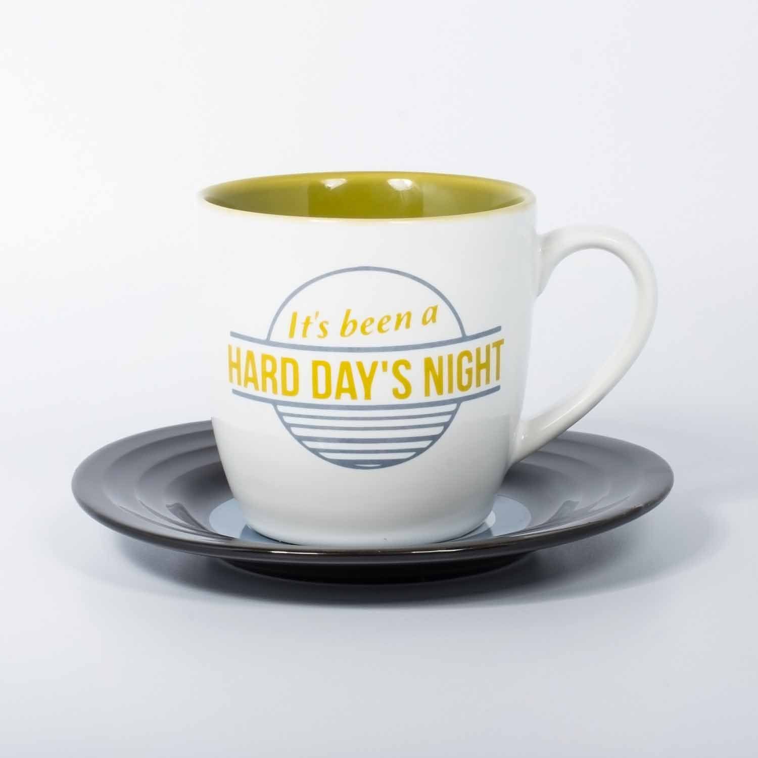 & "Lyrical Hard Thumbs - Day's Up Tassen-Set Mug" Tasse Night Keramik McCartney, Lennon