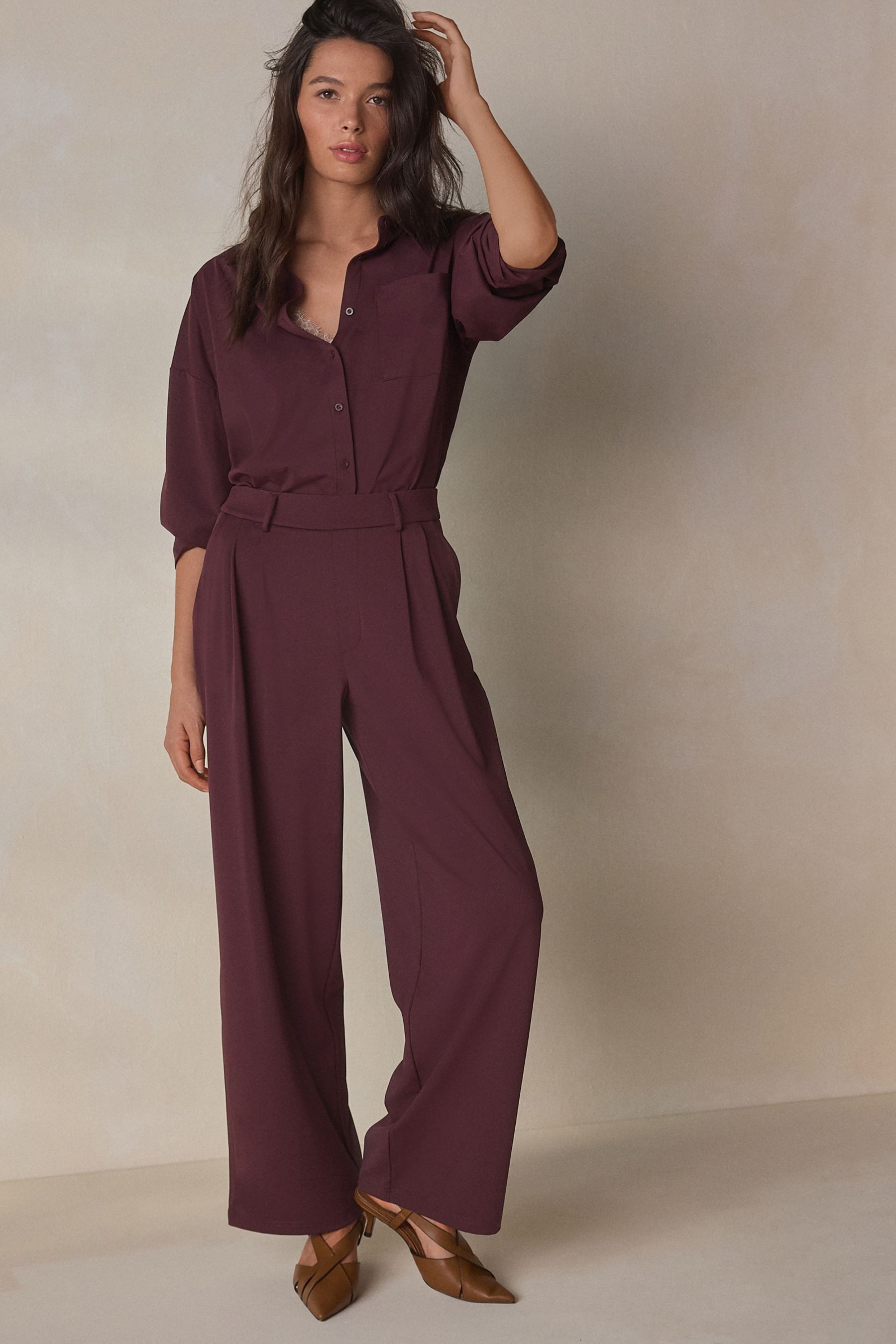 Next Jerseyhose Beflockte N. Premium Jerseyhose mit weitem Bein (1-tlg)