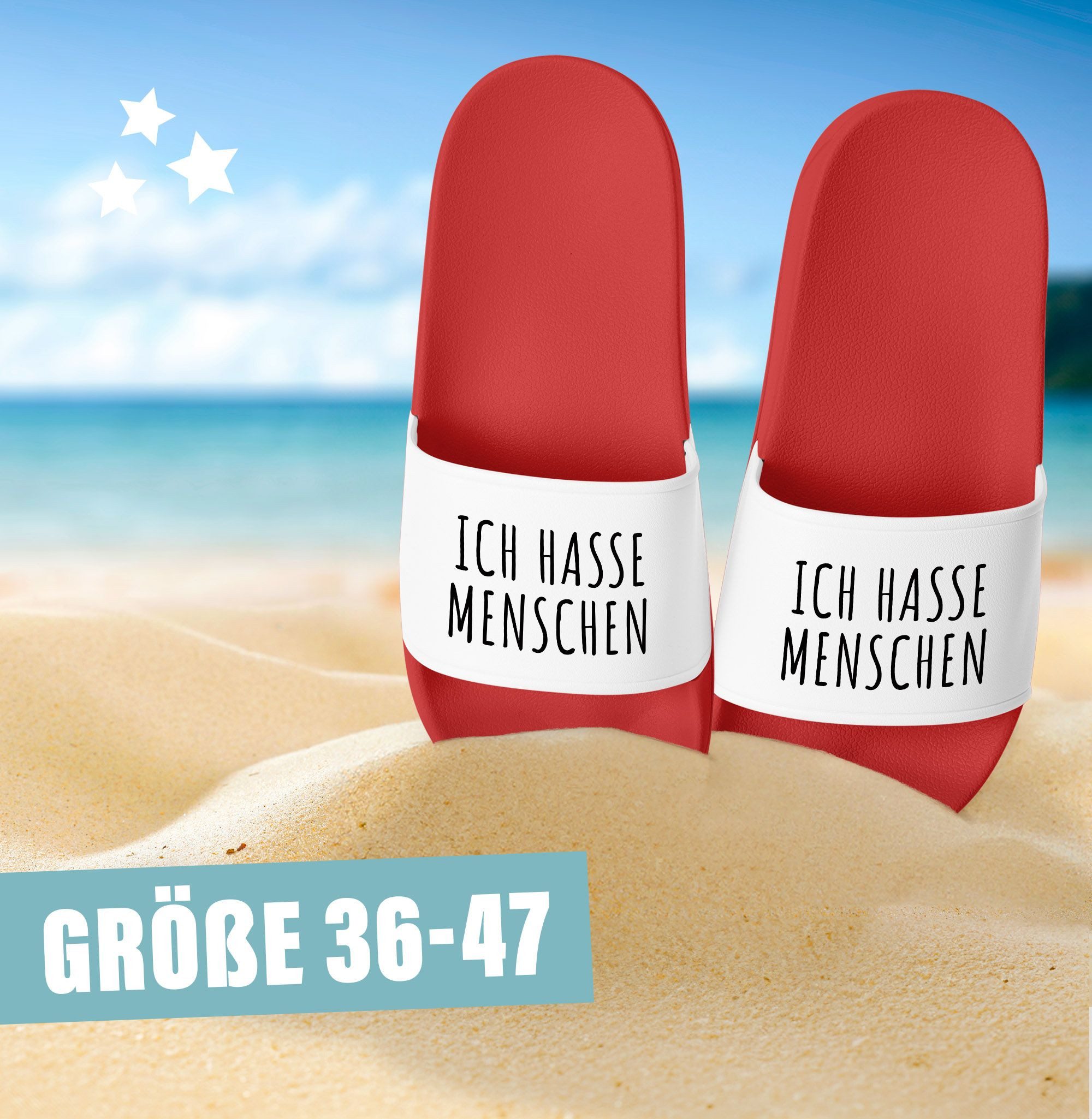 MoonWorks Badelatschen mit Spruch, Sarkastische Schlappen für Männer Frauen Badesandale