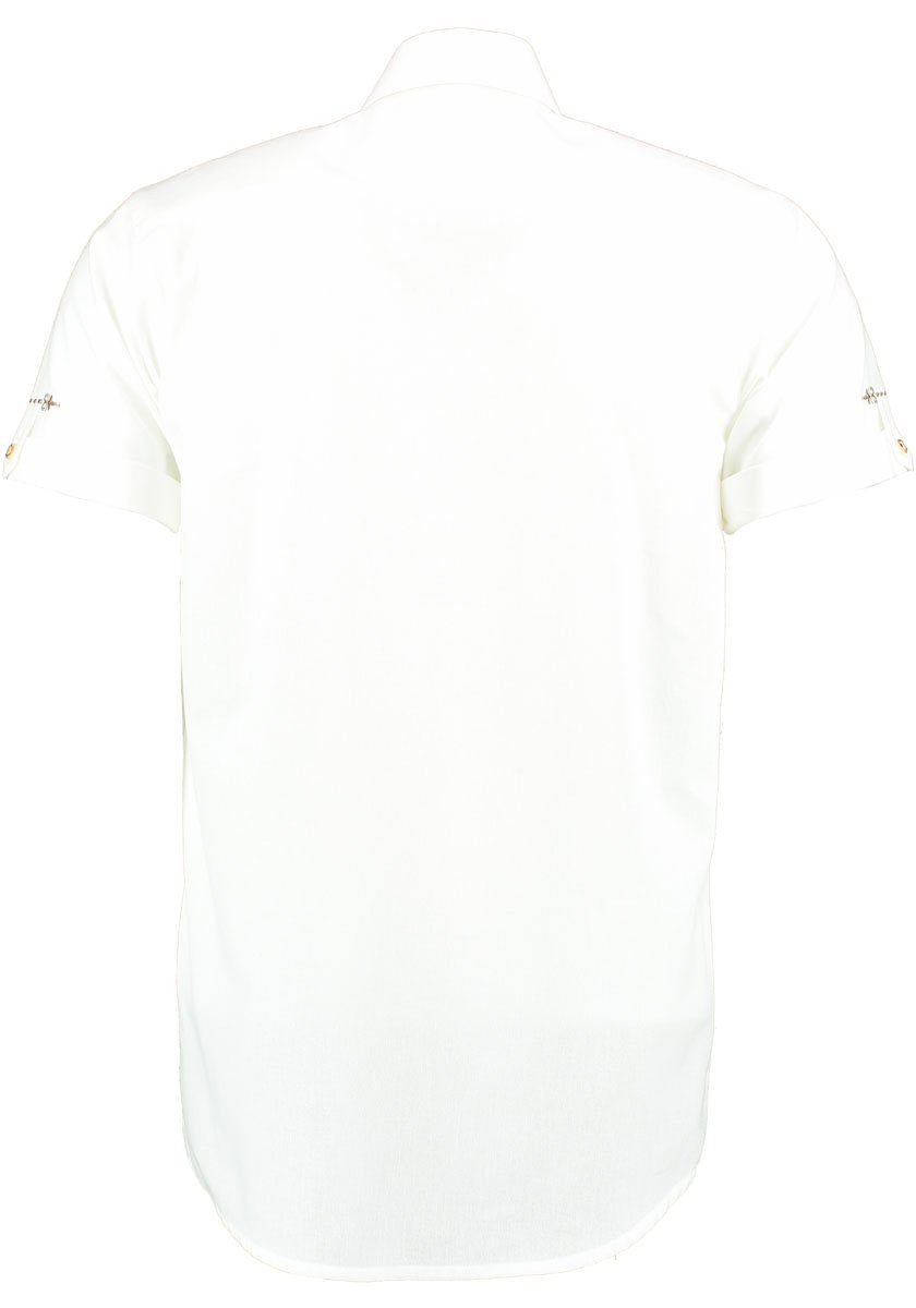 OS Trachten Trachtenhemd Flino Kurzarmhemd mit Edelweiß-Zierteil auf der Kn günstig online kaufen