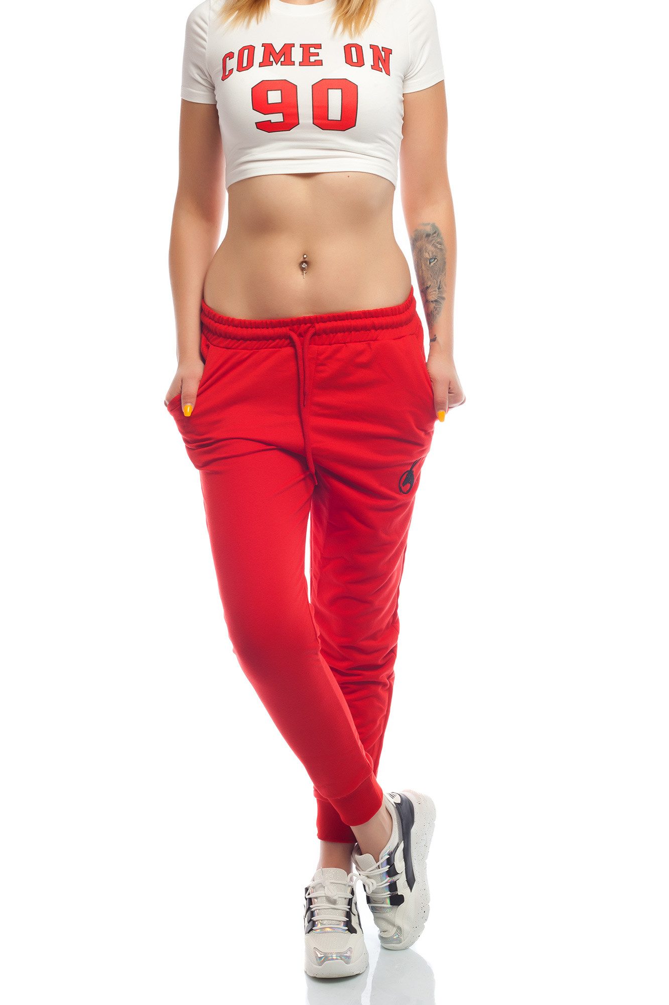 Bongual Relaxhose Basic Jogginghose mit Logostickerei günstig online kaufen