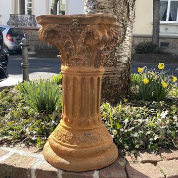 Aubaho Gartenfigur Säule Podest Blumensäule Garten Säule für Skulptur Eisen Rost 49cm Ant