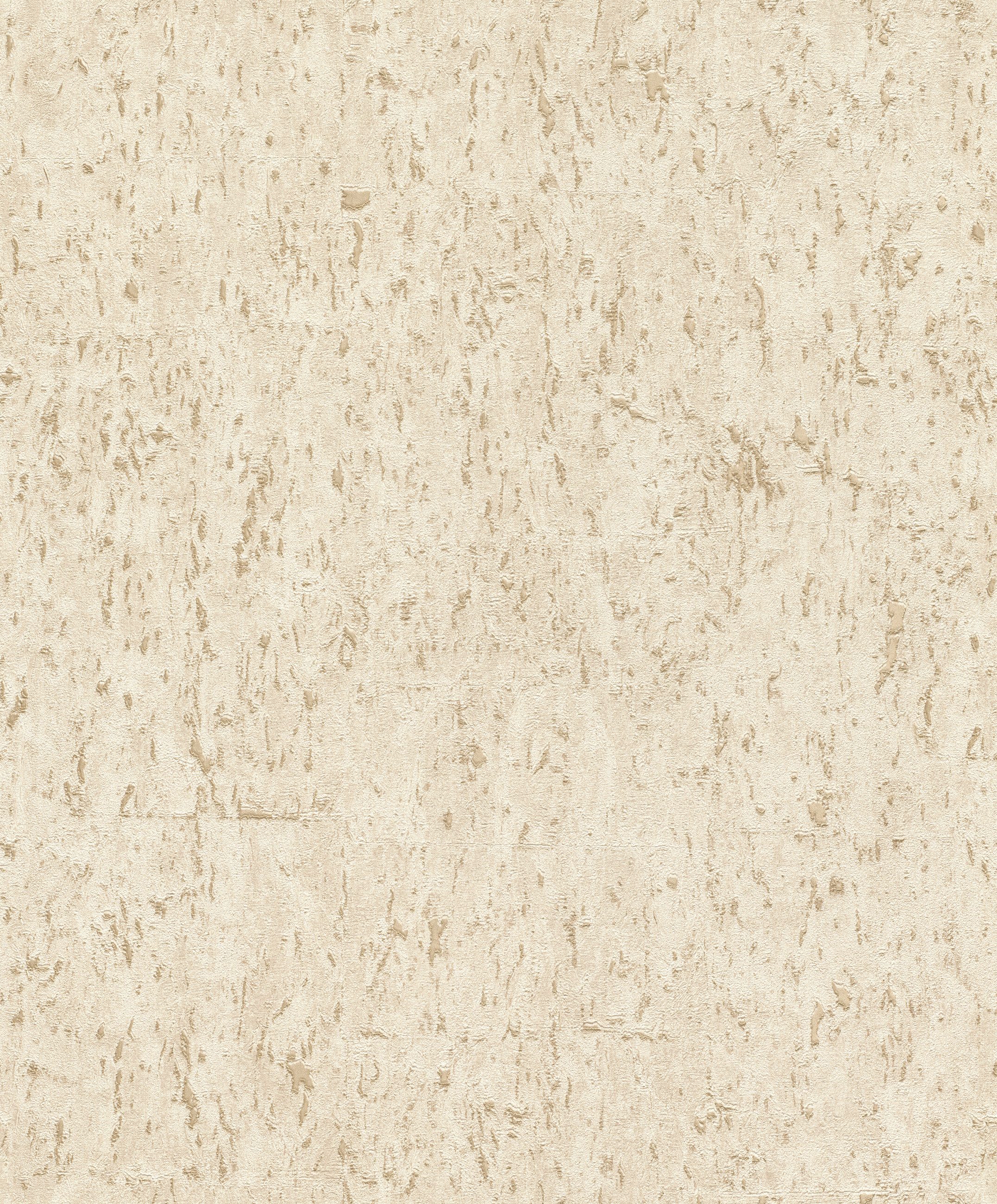 Rasch Vliestapete Korkoptik - Vinyltapete Beige, Industrial-Optik, Korkoptik, Metalloptik, Glanzeffekt, Rostoptik, (1 Rolle, 1 St., 10,05 m x 0,53 m), gute Lichtbeständigkeit, feucht abwischbar, restlos abziehbar