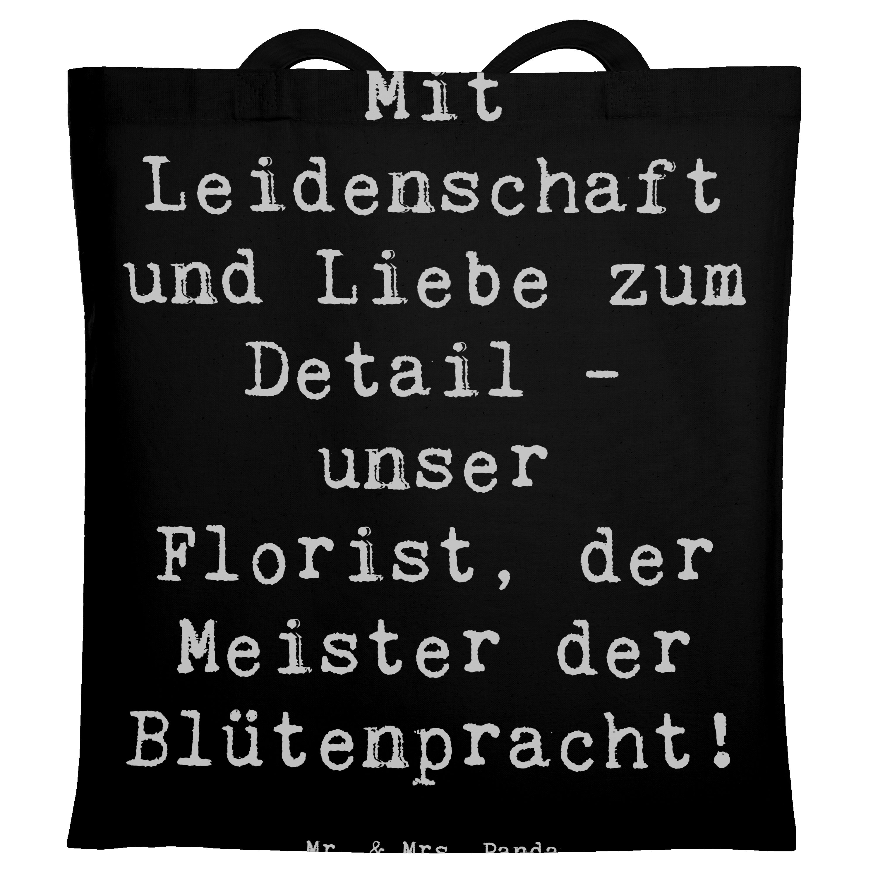 Tragetasche Florist Kunst - Schwarz - Geschenk, Details schätzen, Danke, Blumenli