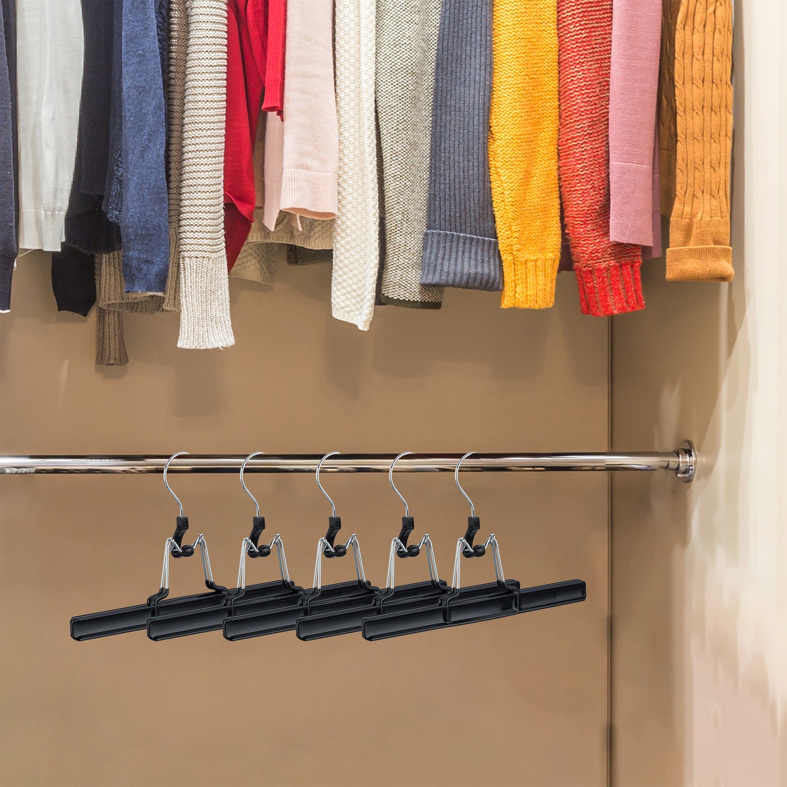 relaxdays Kleiderbügel Hosenbügel Metall, (5-tlg), 5er günstig online kaufen