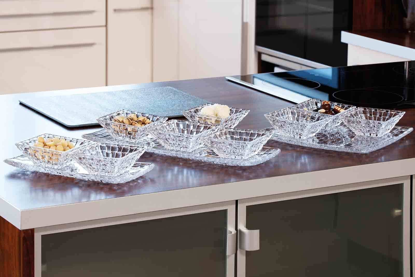 Nachtmann Servierplatte Bossa Nova Servierplatten 5er Set, Kristallglas, (5-tlg)