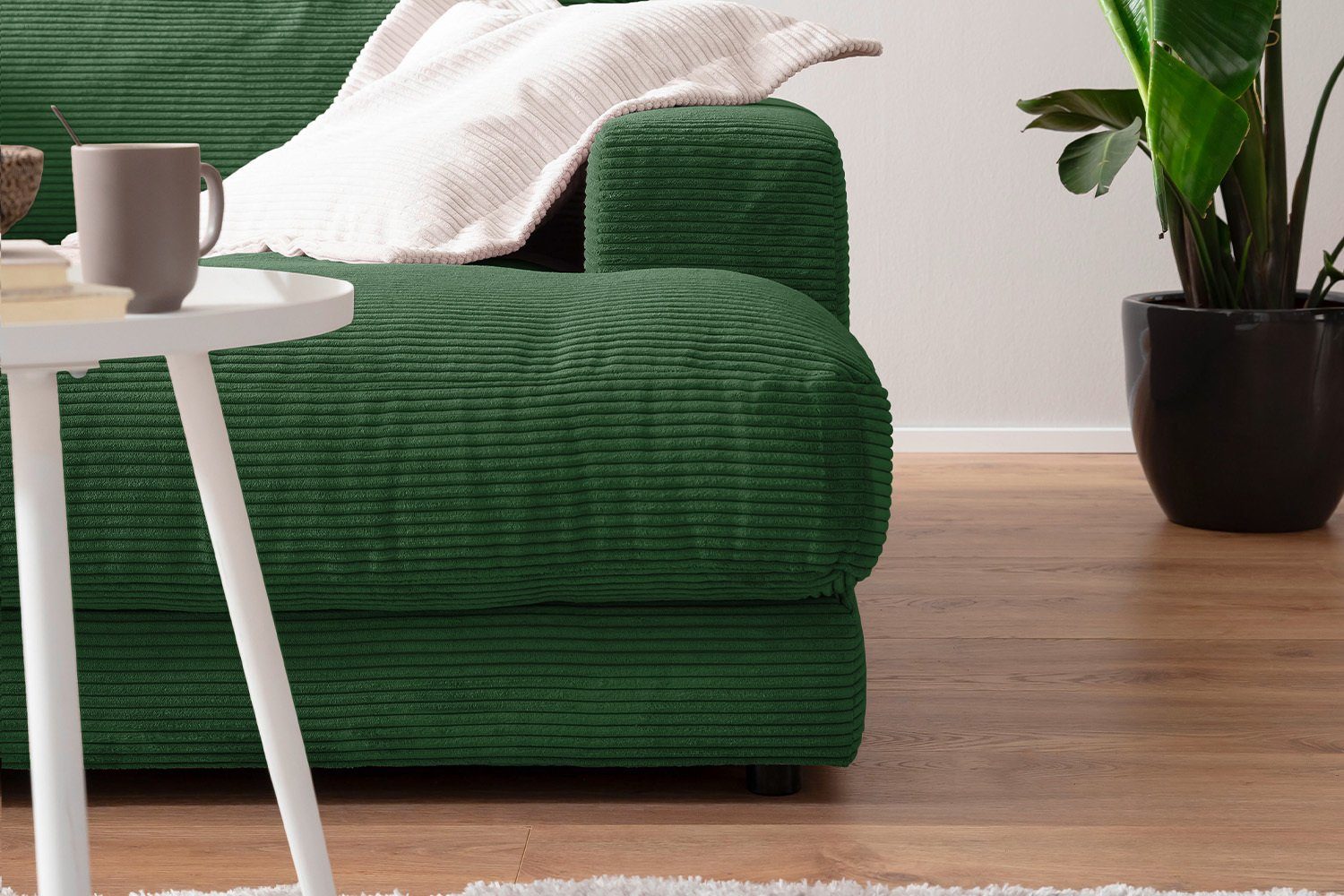 KAWOLA Big-Sofa Stoff verschiedene Sofa od. Cord Farben MADELINE