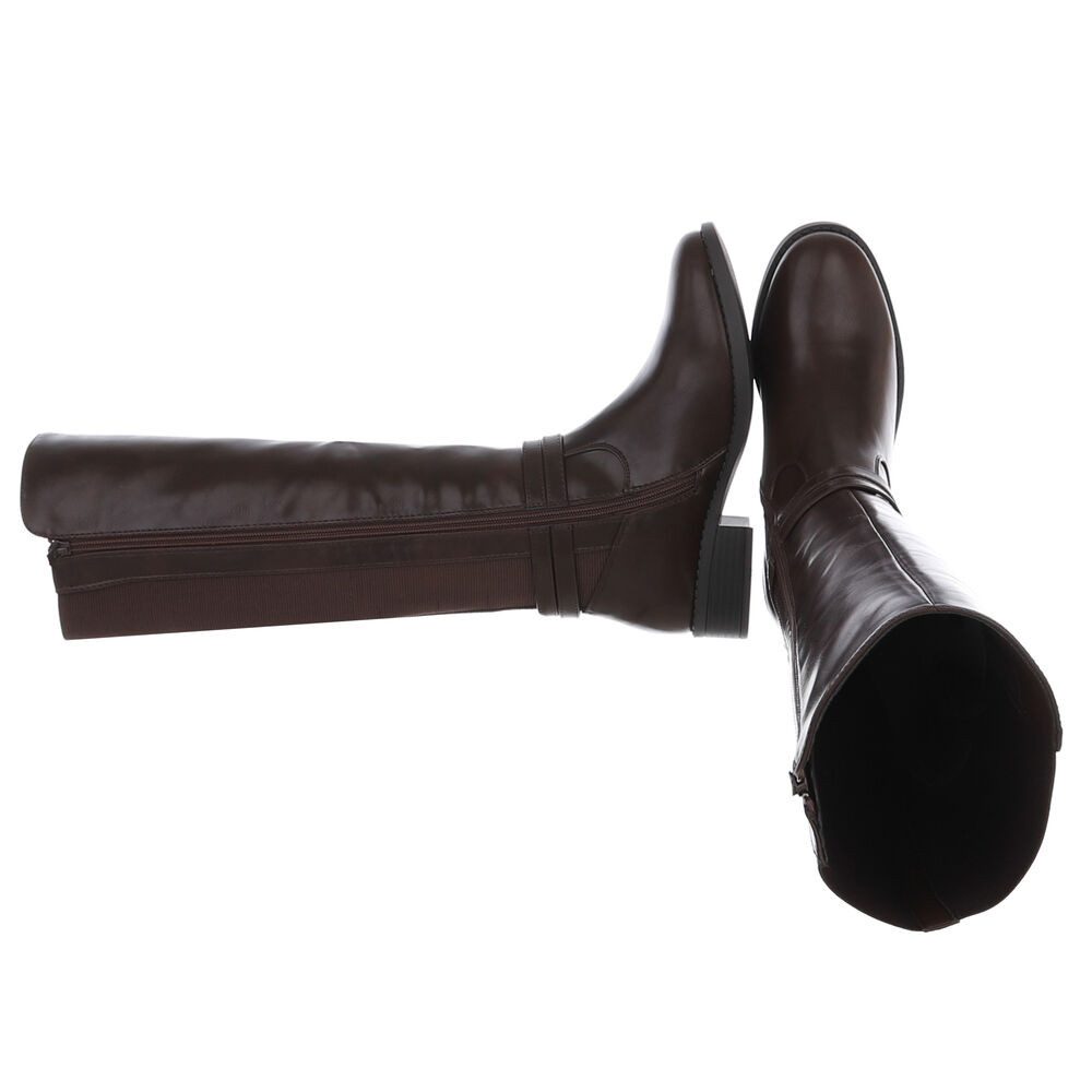 Ital-Design Elegante Stiefel für Damen mit hoher Passform und Schnalle Stie günstig online kaufen