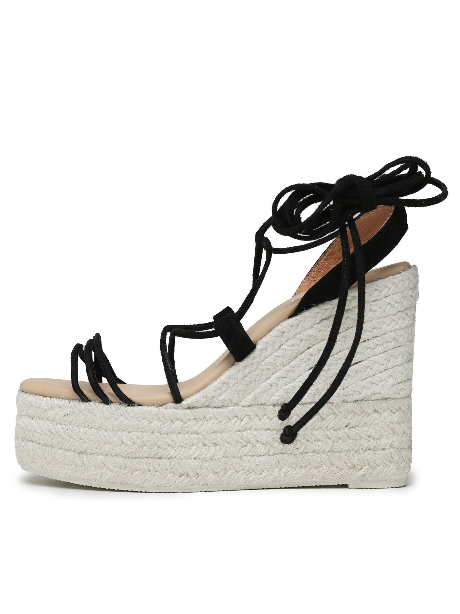 Manebi Manebi Damen Espadrilles Schwarz UP WEDGE ESPADRILLES L 8.6 Espadrille
