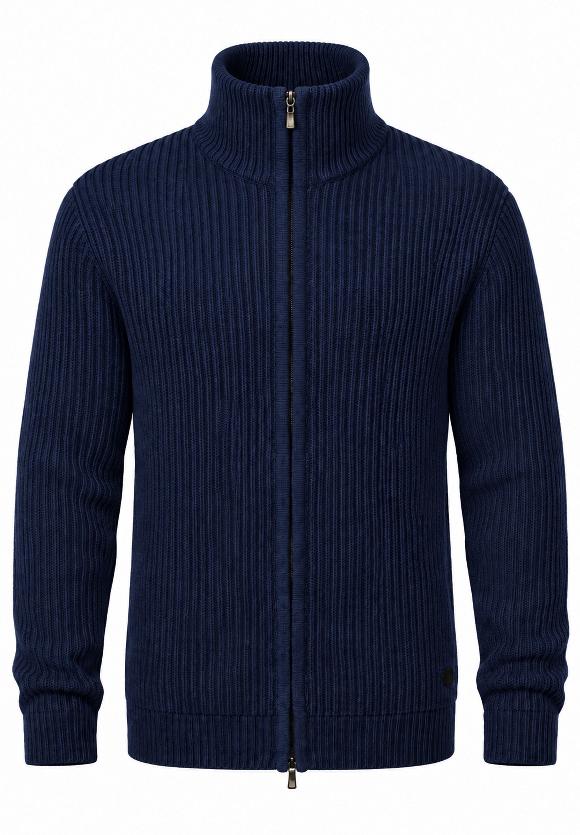 SOULSTAR Strickjacke als Grobstrick Pullover für Herren Männer Winterpullover mit Stehkragen - Regular-Fit