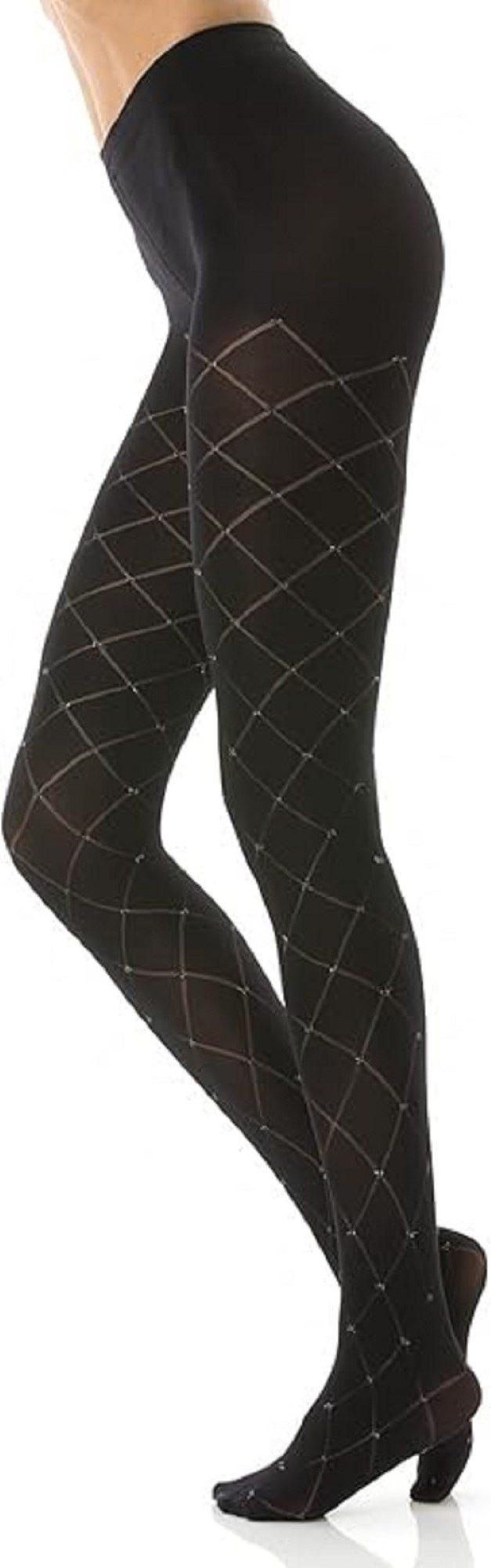 COFI 1453 Strumpfhose Strumpfhose schwarz Glitzer, Strumpfhose Punkte 120 D günstig online kaufen