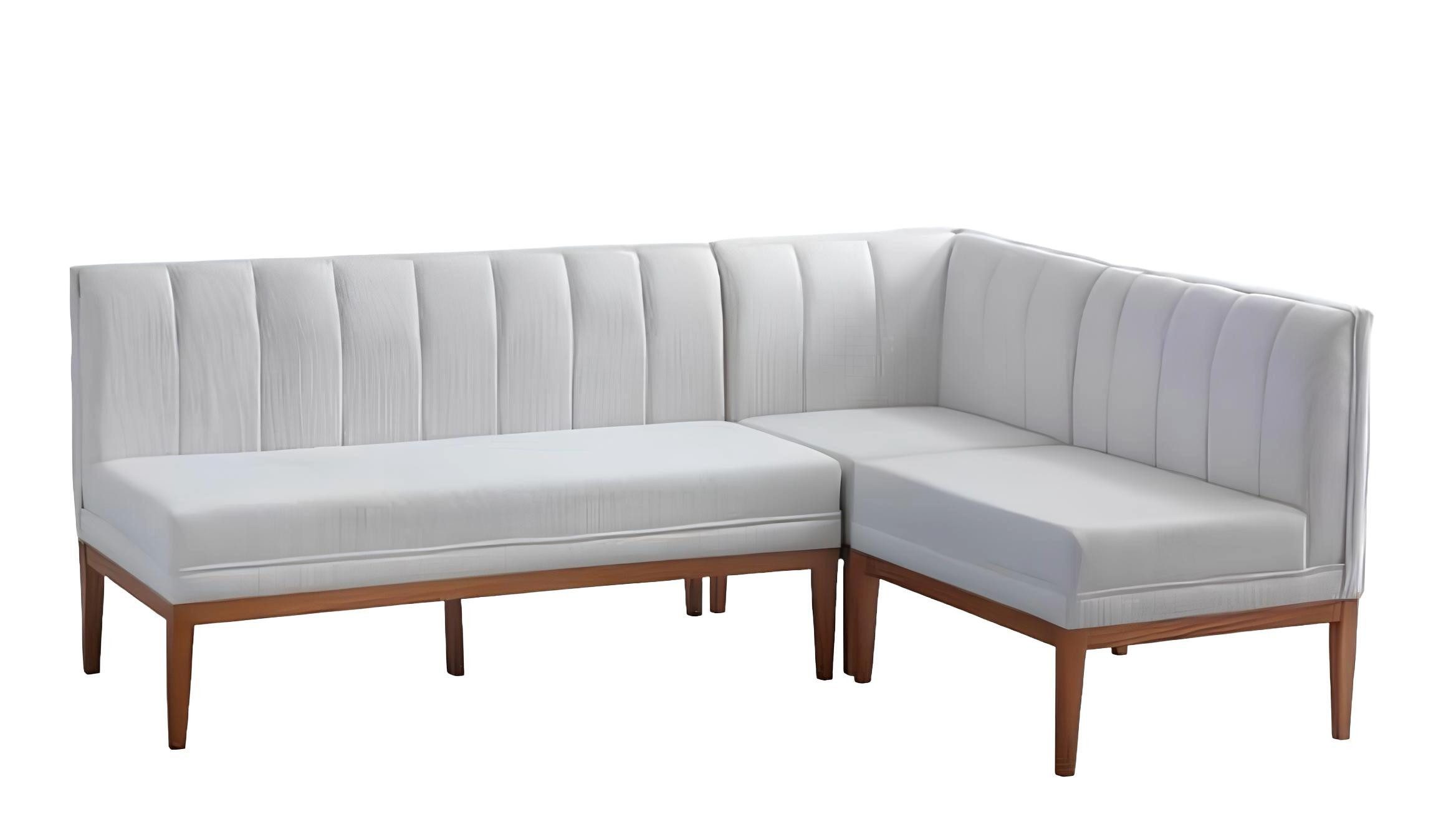 Xlmoebel Eckbank Weiße Polsterbank für die Küche mit hohem Komfort und zeitlosem Design (Eckbank), Hergestellt in Europa